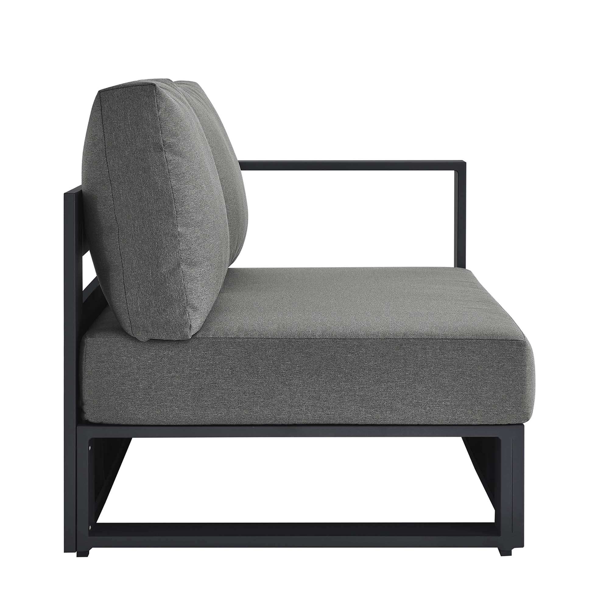Tahoe Outdoor Patio Powder-Coated Aluminum Modular Right-Facing Loveseat by Modway - Best Buy Furniture