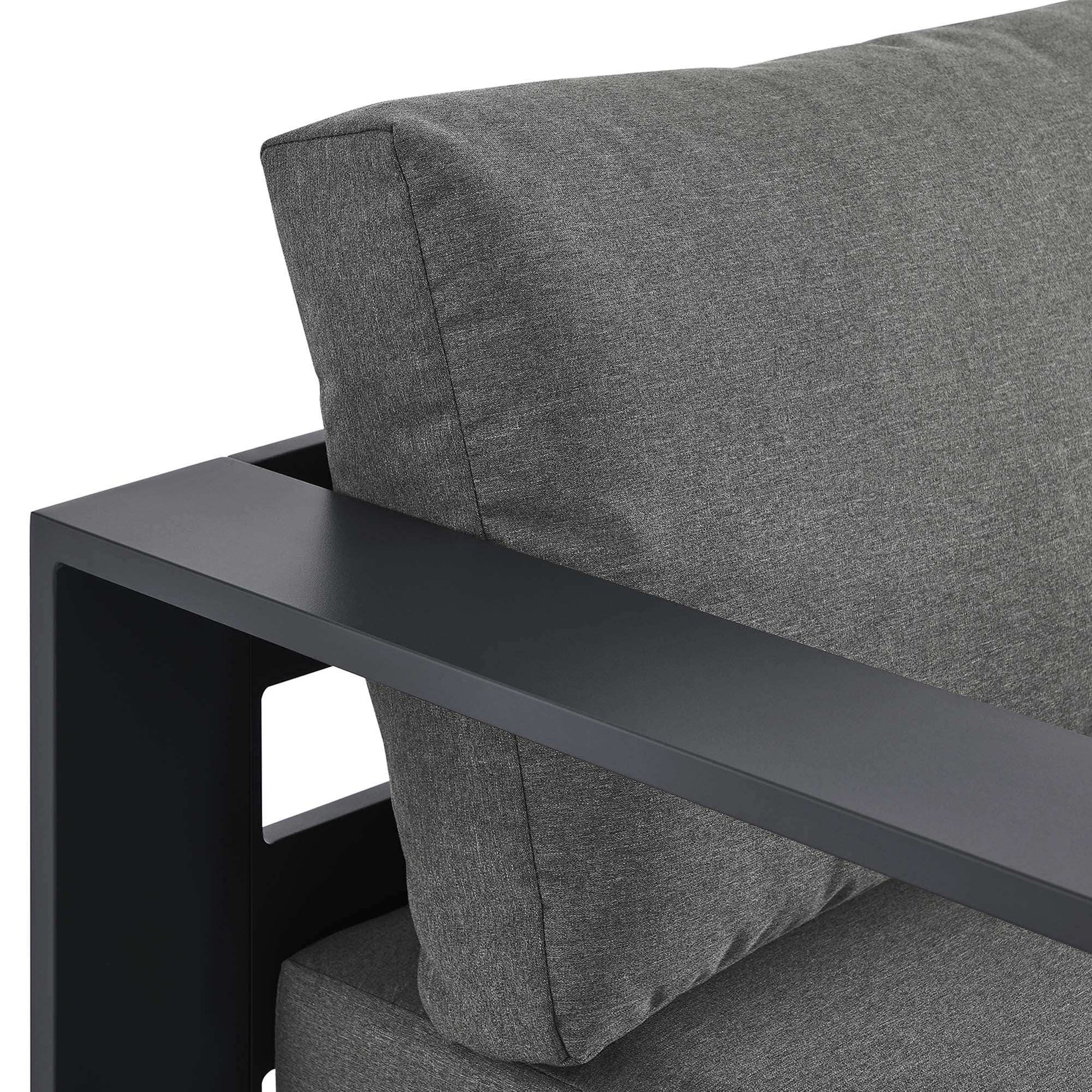 Tahoe Outdoor Patio Powder-Coated Aluminum Modular Left-Facing Chaise Lounge by Modway - Best Buy Furniture