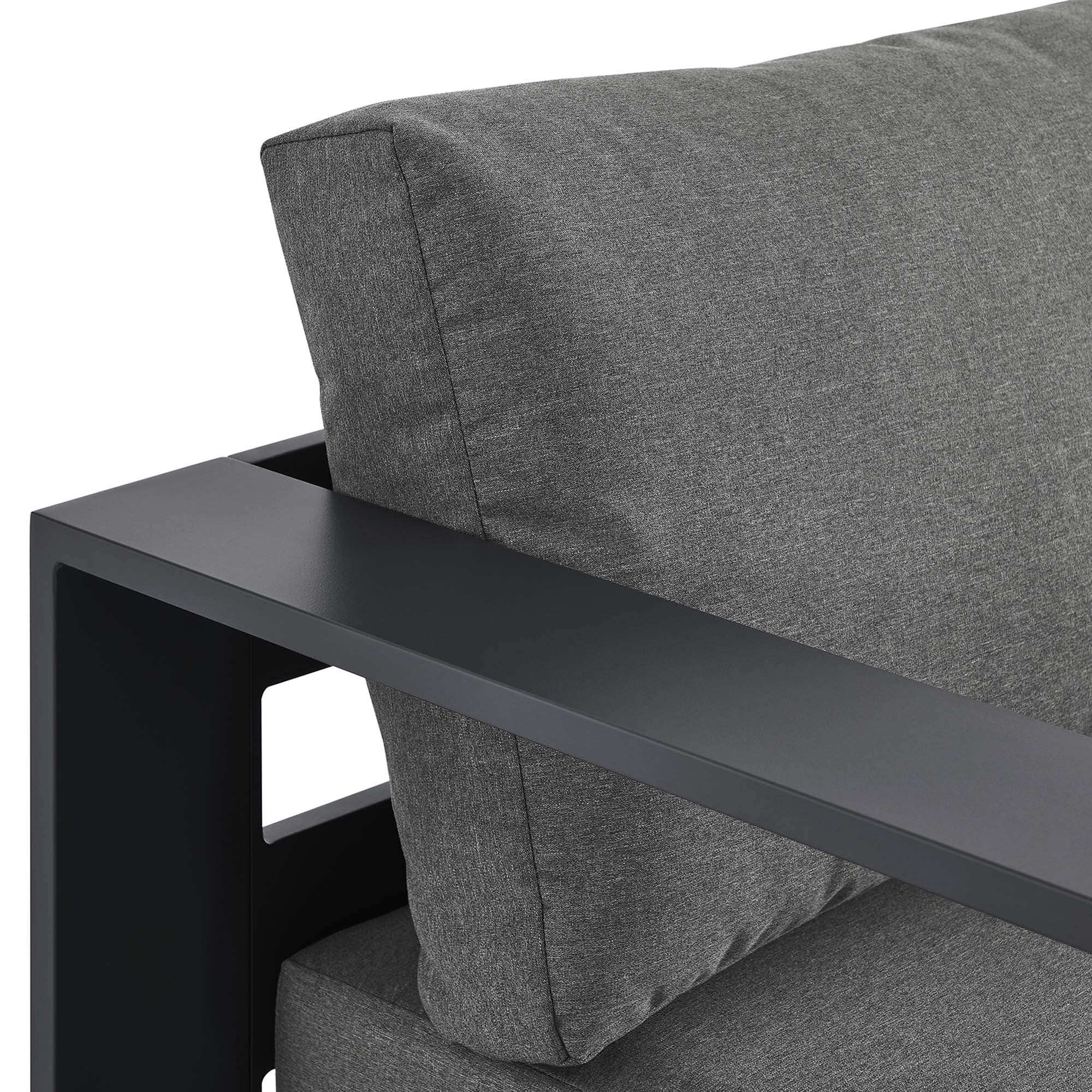 Tahoe Outdoor Patio Powder-Coated Aluminum Modular Left-Facing Chaise Lounge by Modway - Best Buy Furniture