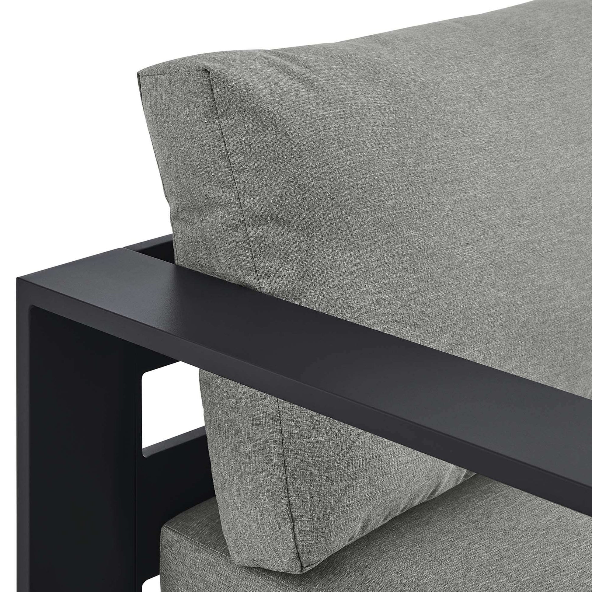 Tahoe Outdoor Patio Powder-Coated Aluminum Modular Left-Facing Chaise Lounge by Modway - Best Buy Furniture