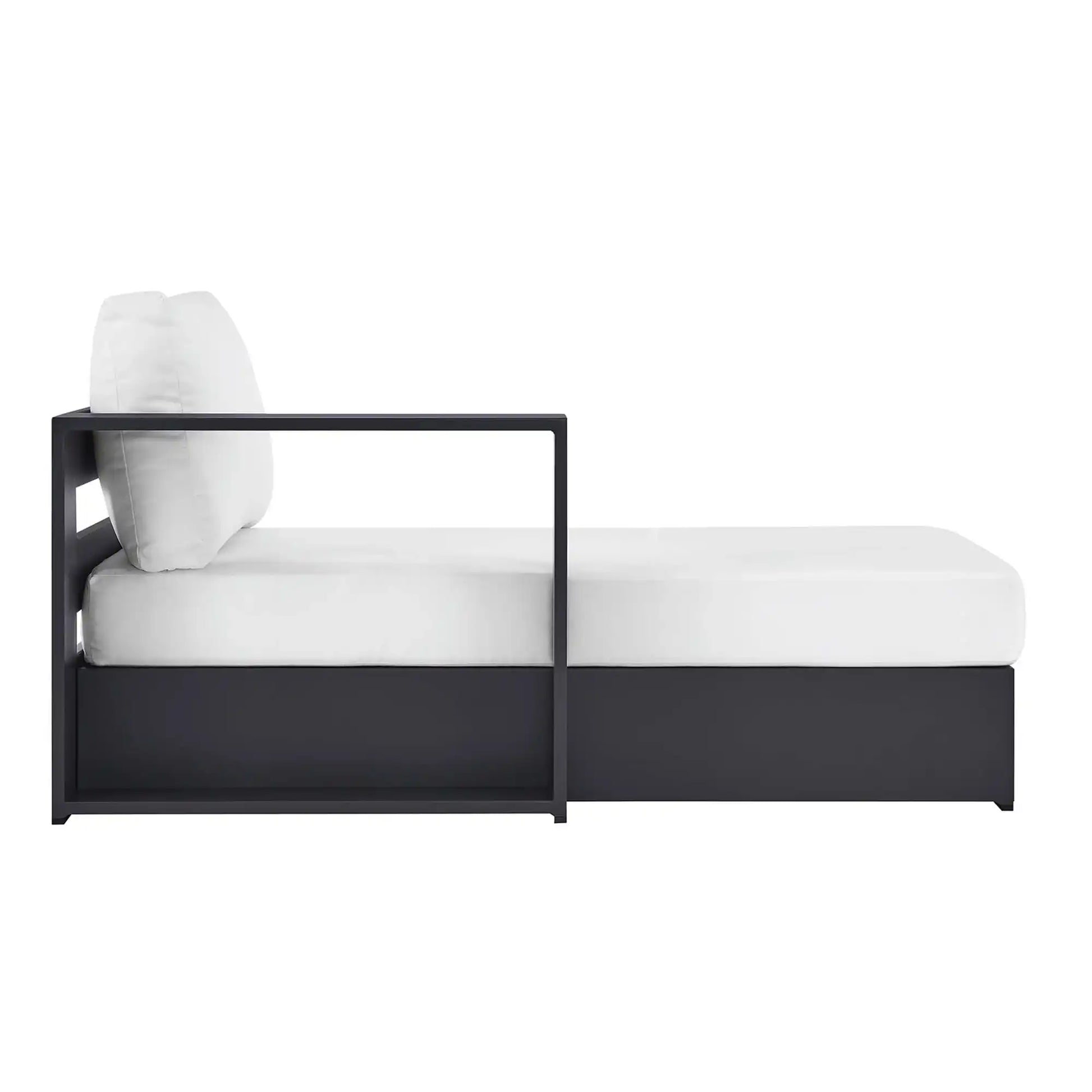 Tahoe Outdoor Patio Powder-Coated Aluminum Modular Left-Facing Chaise Lounge by Modway - Best Buy Furniture