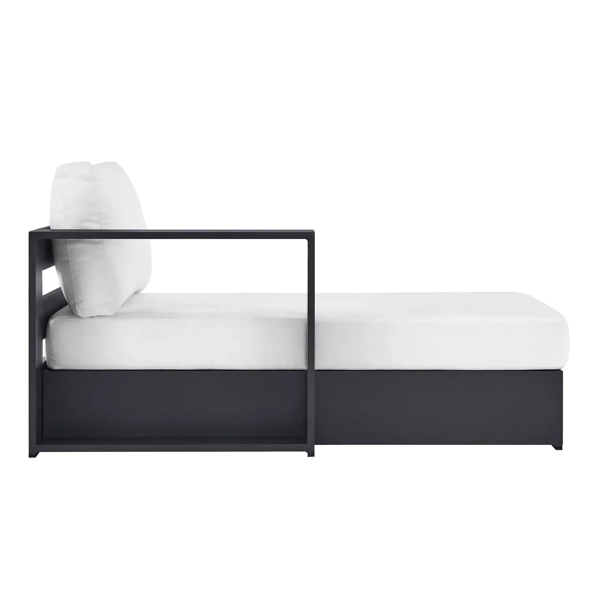 Tahoe Outdoor Patio Powder-Coated Aluminum Modular Left-Facing Chaise Lounge by Modway - Best Buy Furniture