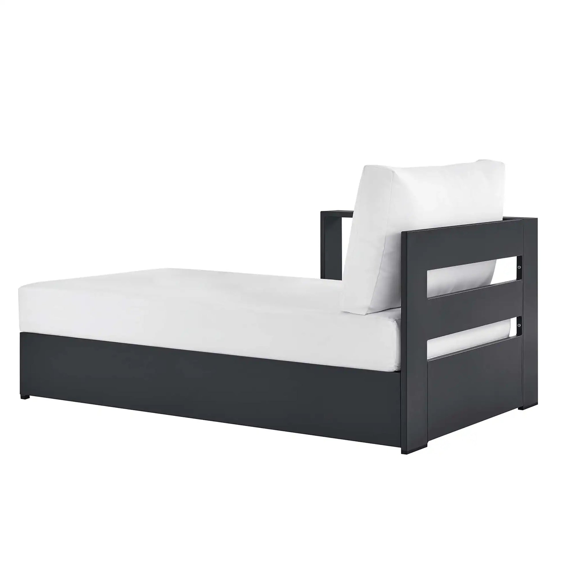 Tahoe Outdoor Patio Powder-Coated Aluminum Modular Left-Facing Chaise Lounge by Modway - Best Buy Furniture