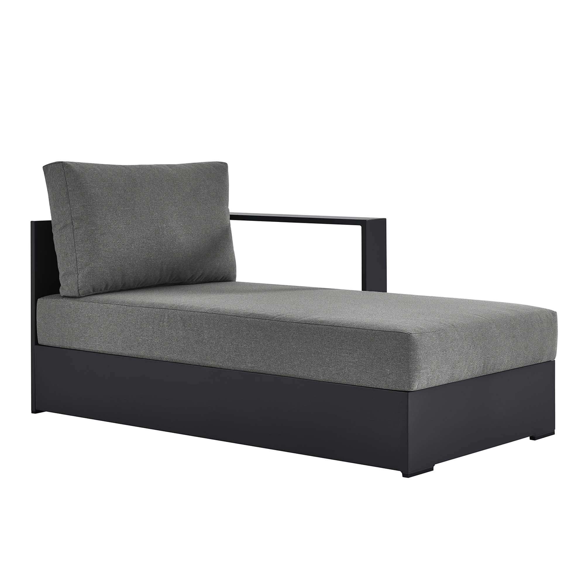 Tahoe Outdoor Patio Powder-Coated Aluminum Modular Right-Facing Chaise Lounge by Modway - Best Buy Furniture