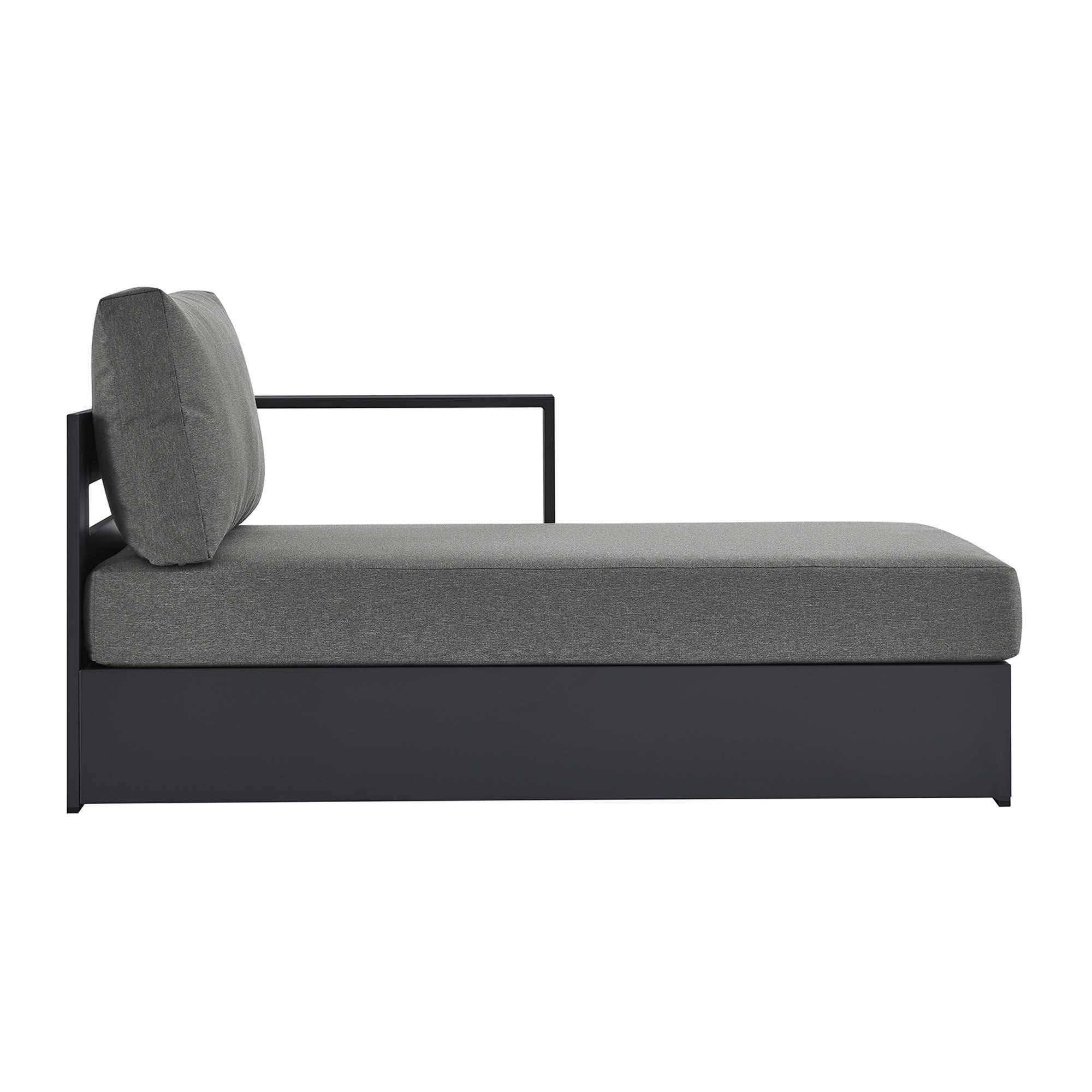 Tahoe Outdoor Patio Powder-Coated Aluminum Modular Right-Facing Chaise Lounge by Modway - Best Buy Furniture