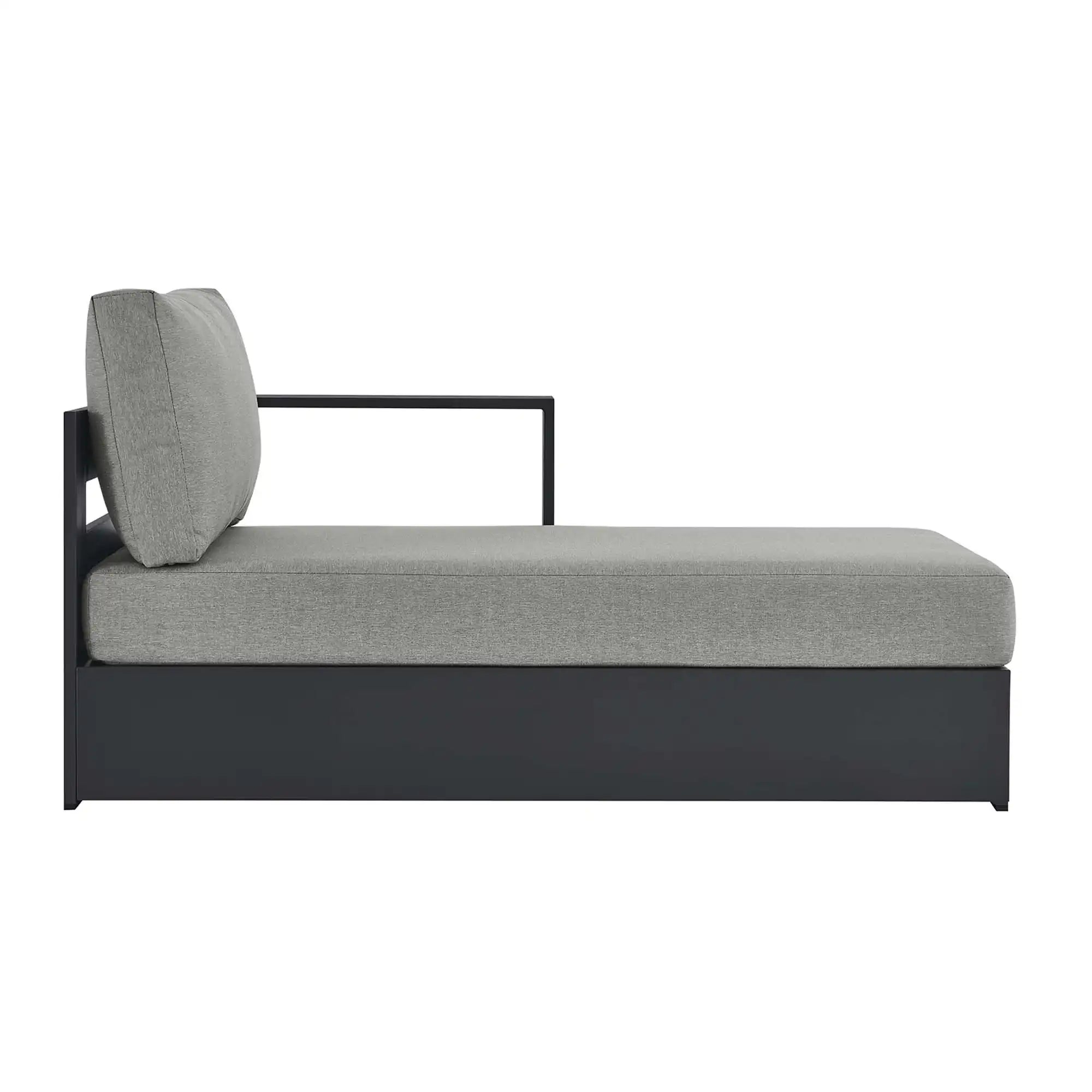 Tahoe Outdoor Patio Powder-Coated Aluminum Modular Right-Facing Chaise Lounge by Modway - Best Buy Furniture