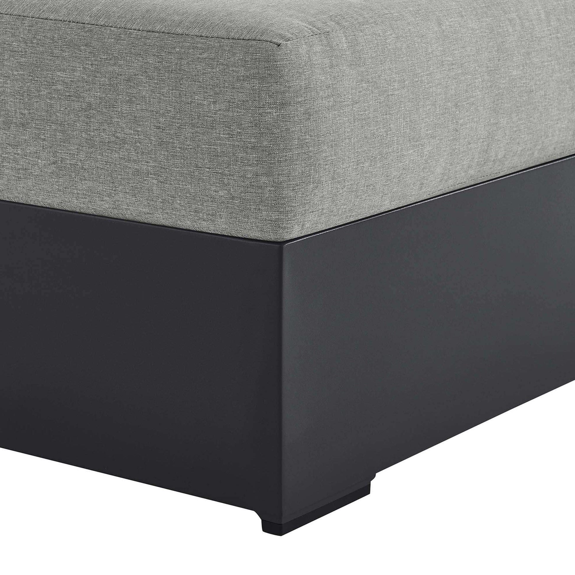 Tahoe Outdoor Patio Powder-Coated Aluminum Modular Right-Facing Chaise Lounge by Modway - Best Buy Furniture