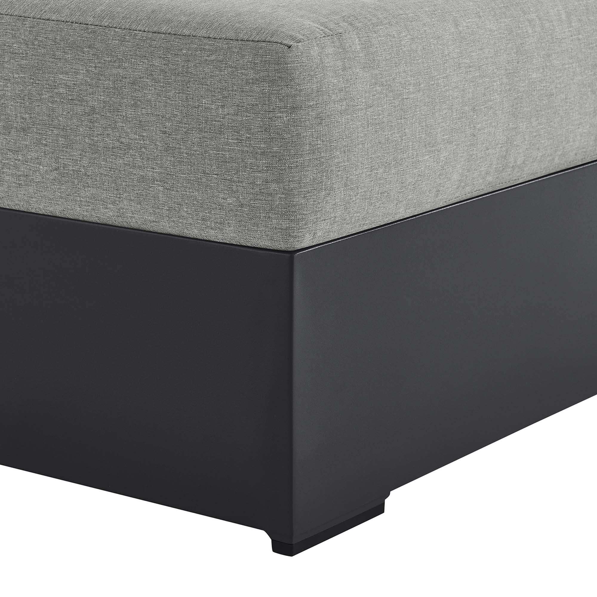 Tahoe Outdoor Patio Powder-Coated Aluminum Modular Right-Facing Chaise Lounge by Modway - Best Buy Furniture