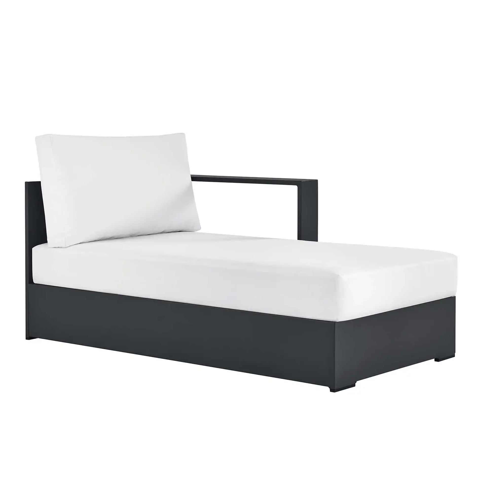 Tahoe Outdoor Patio Powder-Coated Aluminum Modular Right-Facing Chaise Lounge by Modway - Best Buy Furniture