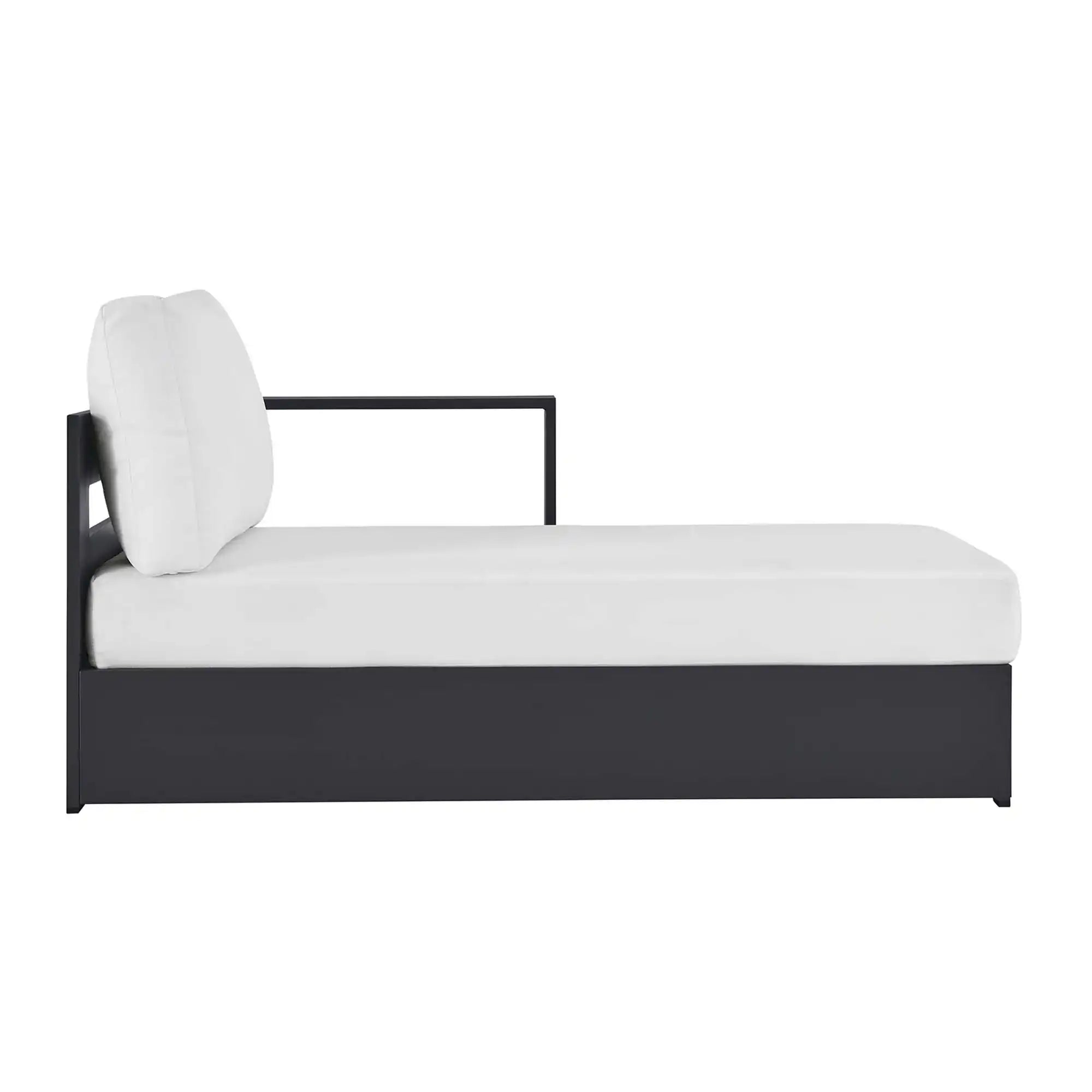 Tahoe Outdoor Patio Powder-Coated Aluminum Modular Right-Facing Chaise Lounge by Modway - Best Buy Furniture