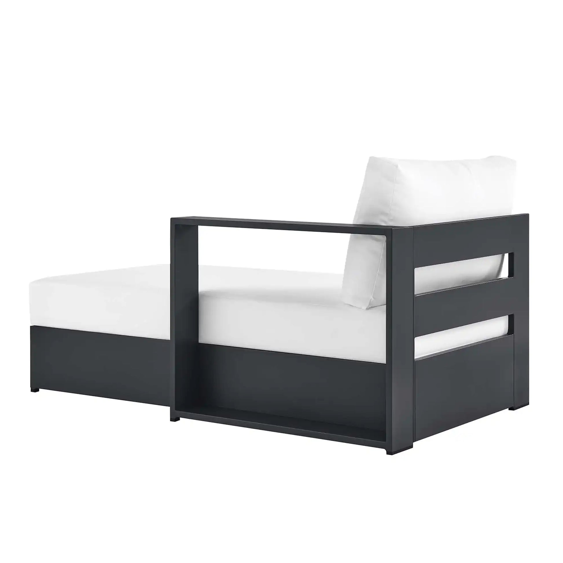 Tahoe Outdoor Patio Powder-Coated Aluminum Modular Right-Facing Chaise Lounge by Modway - Best Buy Furniture