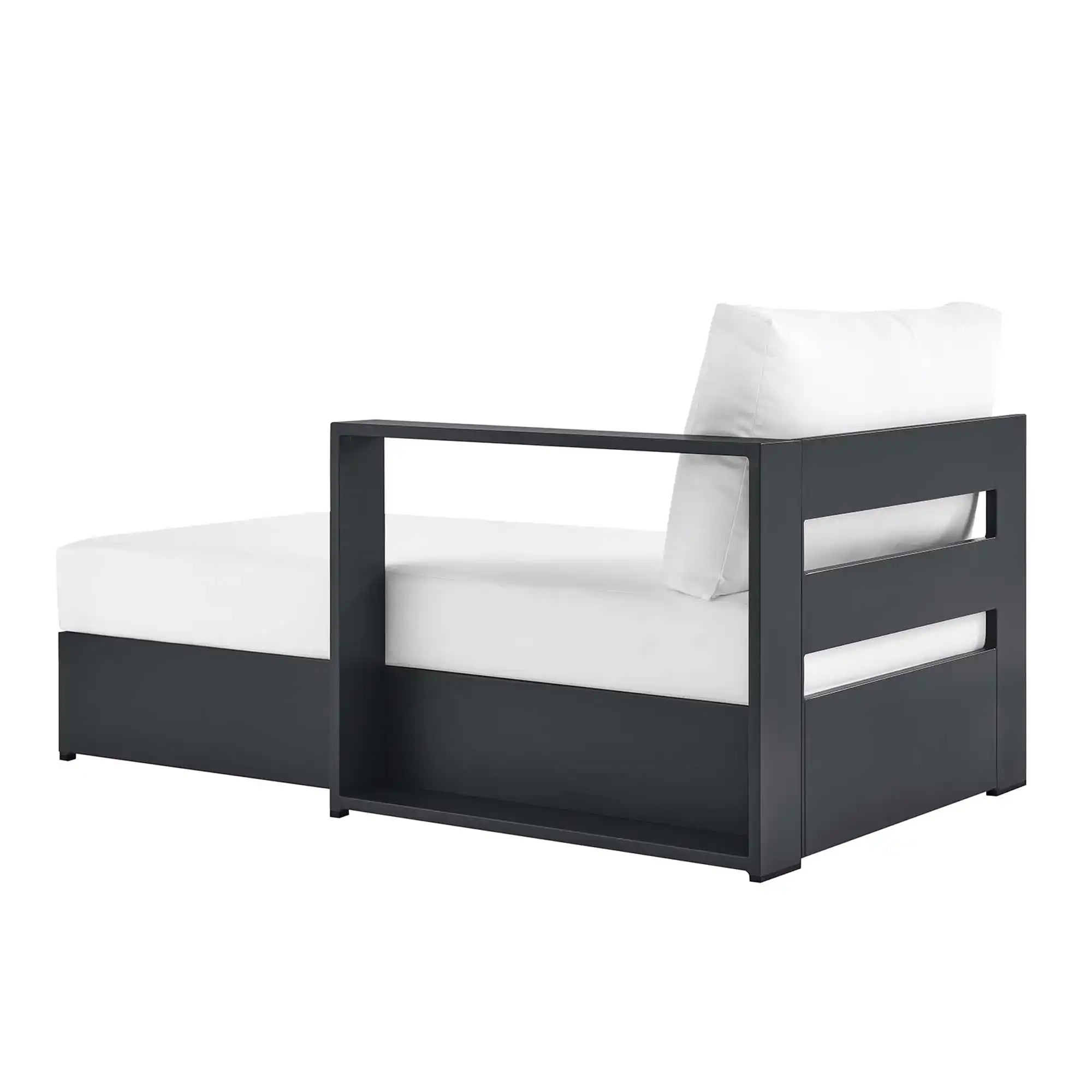 Tahoe Outdoor Patio Powder-Coated Aluminum Modular Right-Facing Chaise Lounge by Modway - Best Buy Furniture