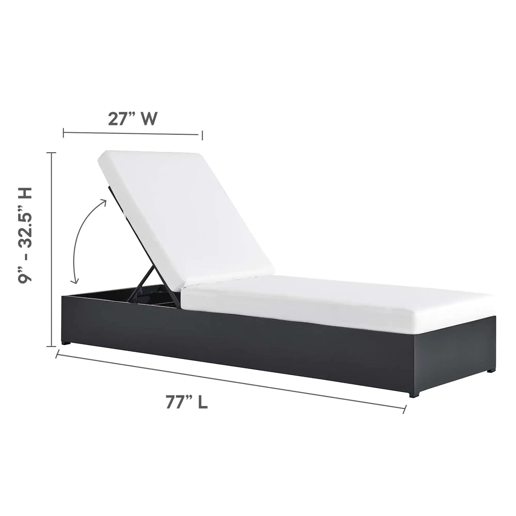 Tahoe Outdoor Patio Powder-Coated Aluminum Chaise Lounge Chair by Modway - Best Buy Furniture