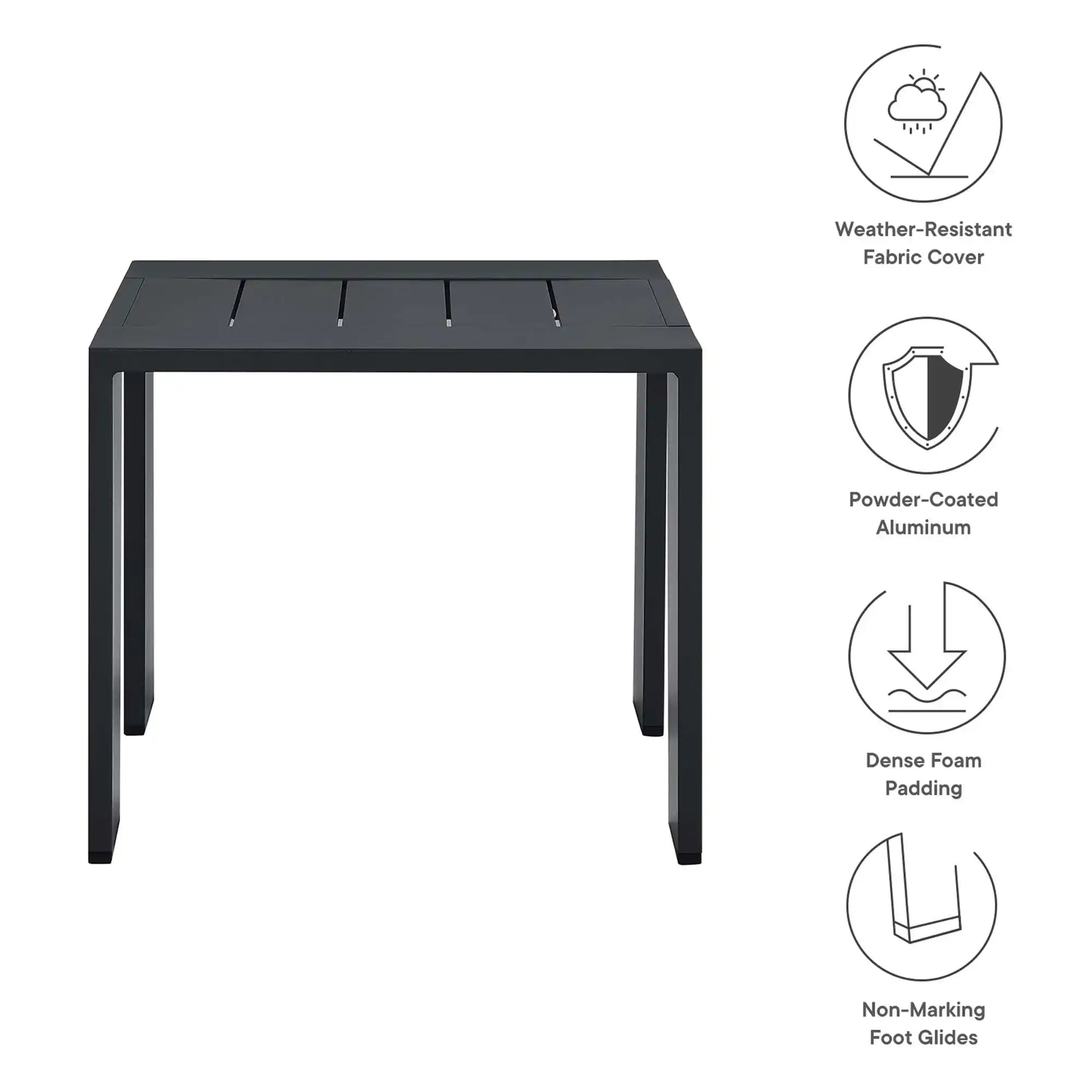 Tahoe Outdoor Patio Powder-Coated Aluminum End Table by Modway - Best Buy Furniture