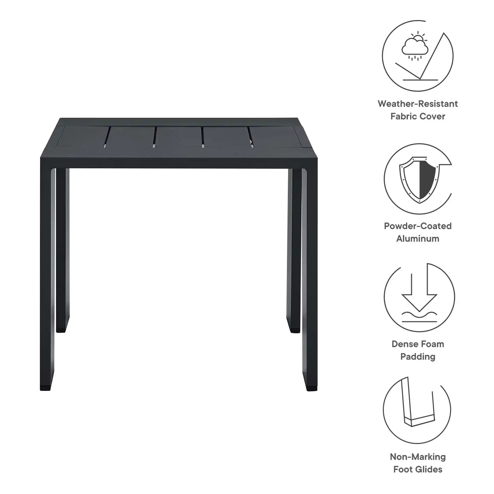 Tahoe Outdoor Patio Powder-Coated Aluminum End Table by Modway - Best Buy Furniture