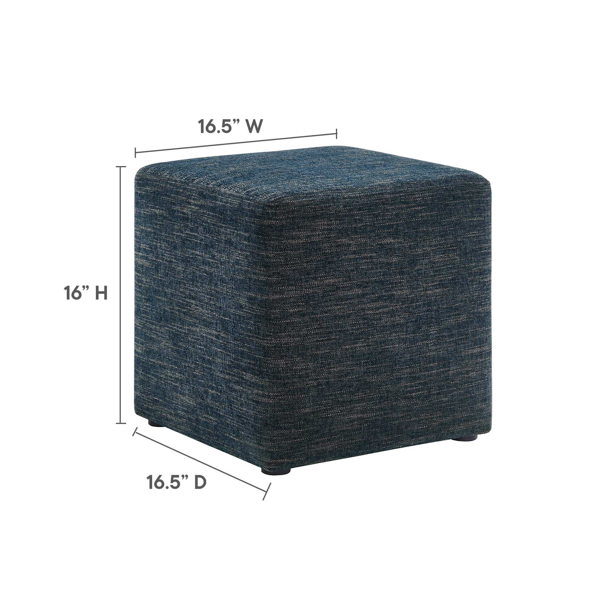 Callum 17" Square Woven Heathered Fabric Upholstered Ottoman by Modway - Best Buy Furniture