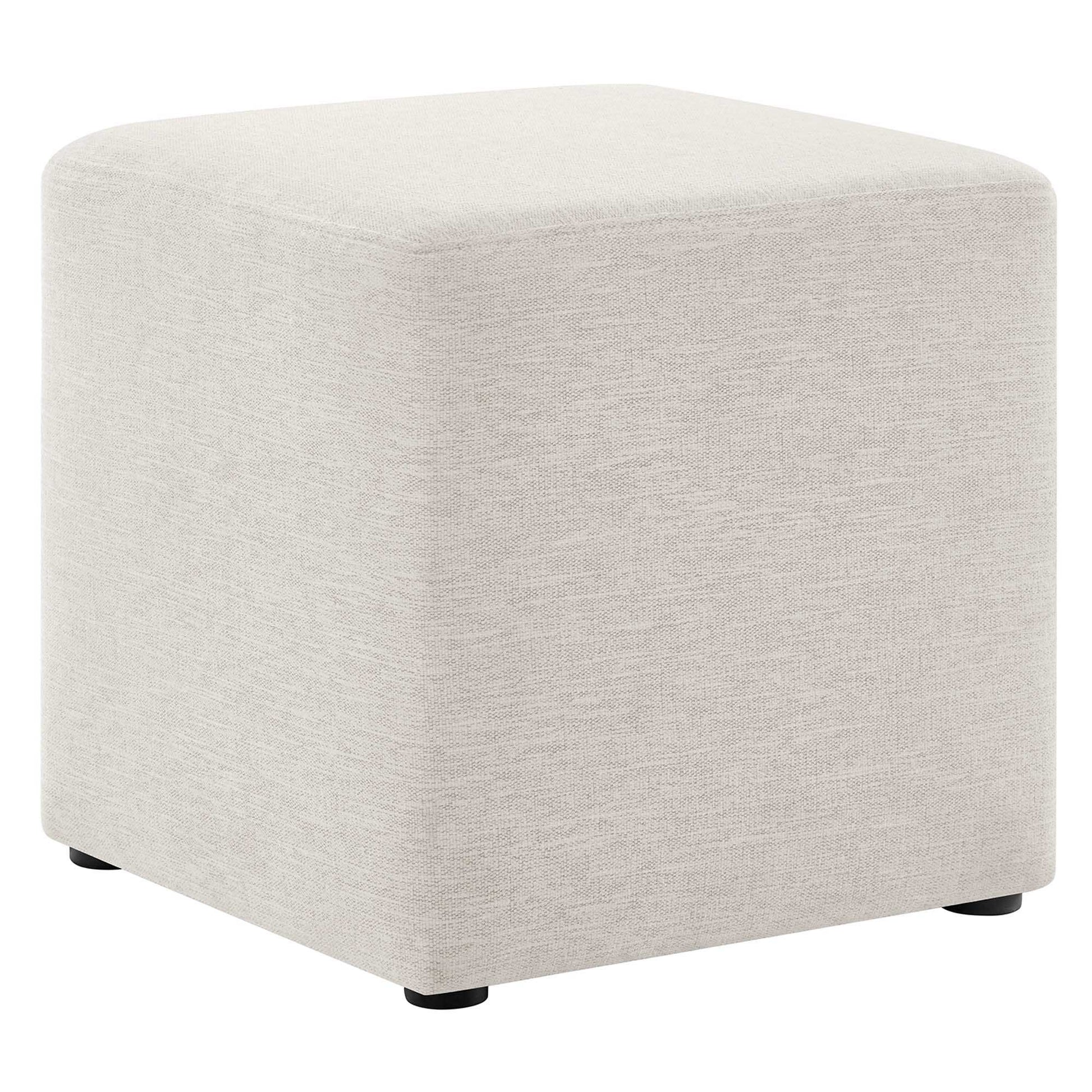 Callum 17" Square Woven Heathered Fabric Upholstered Ottoman by Modway - Best Buy Furniture