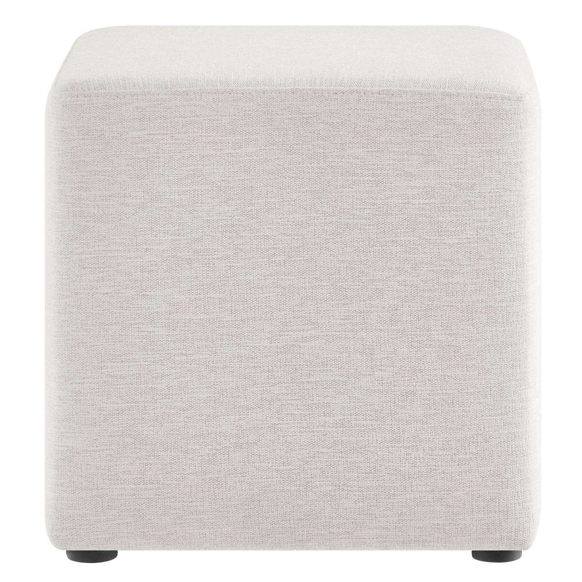 Callum 17" Square Woven Heathered Fabric Upholstered Ottoman by Modway - Best Buy Furniture