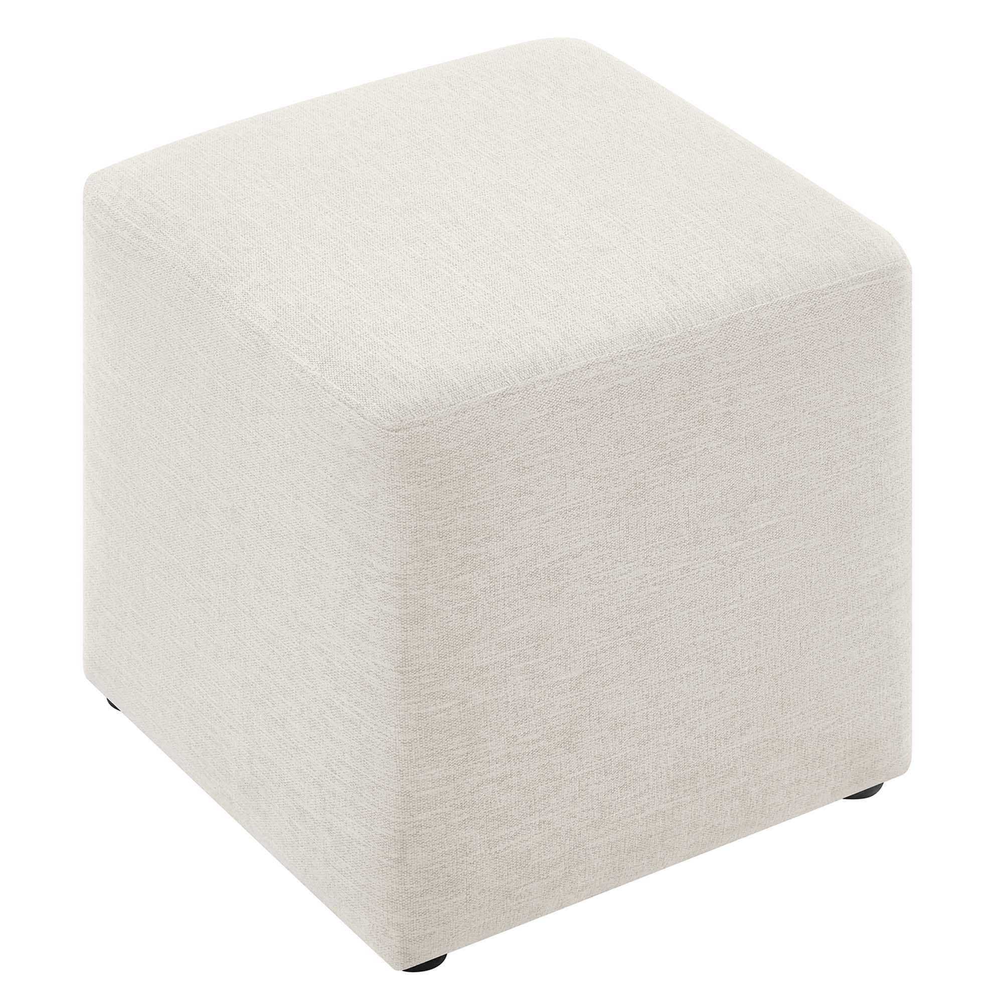 Callum 17" Square Woven Heathered Fabric Upholstered Ottoman by Modway - Best Buy Furniture