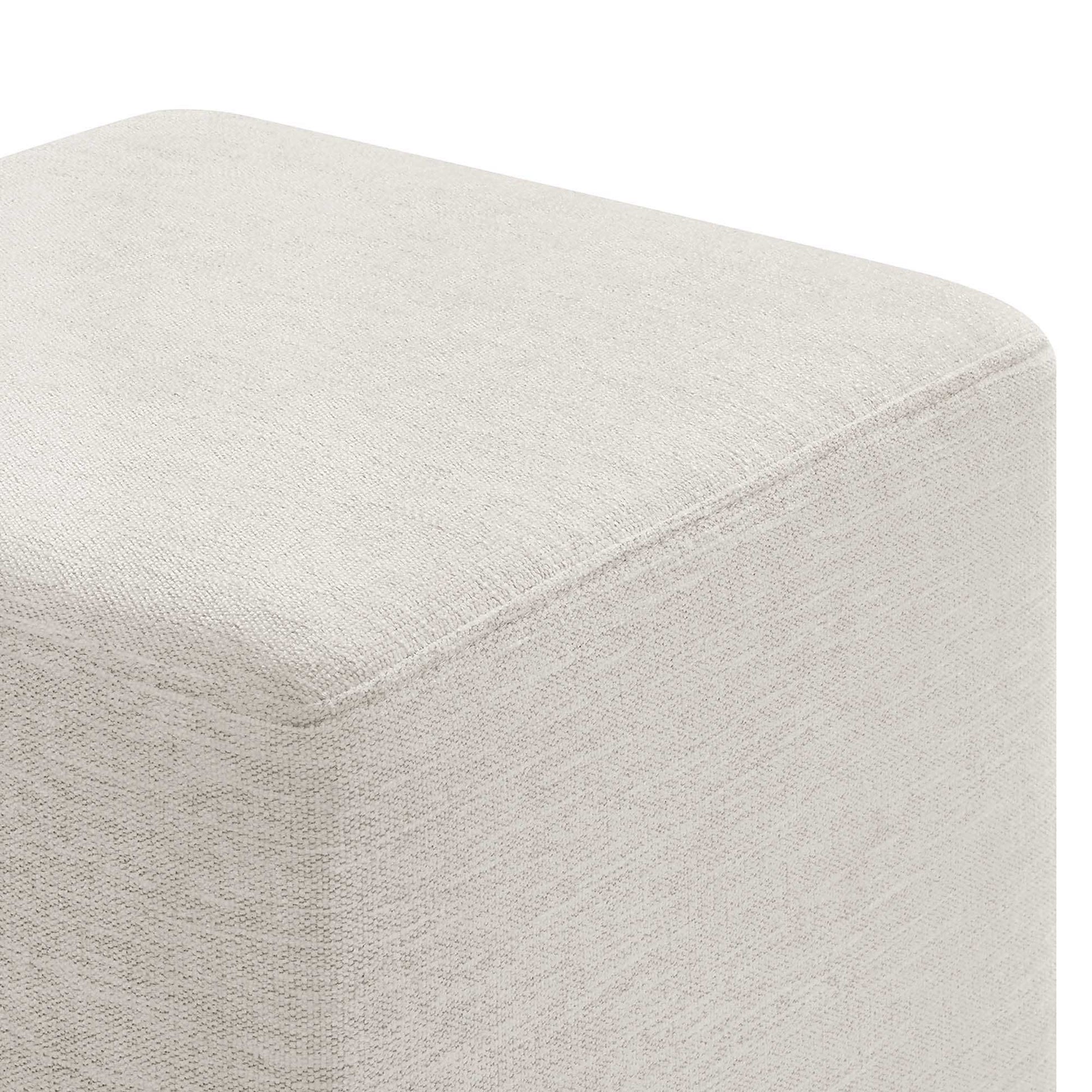 Callum 17" Square Woven Heathered Fabric Upholstered Ottoman by Modway - Best Buy Furniture