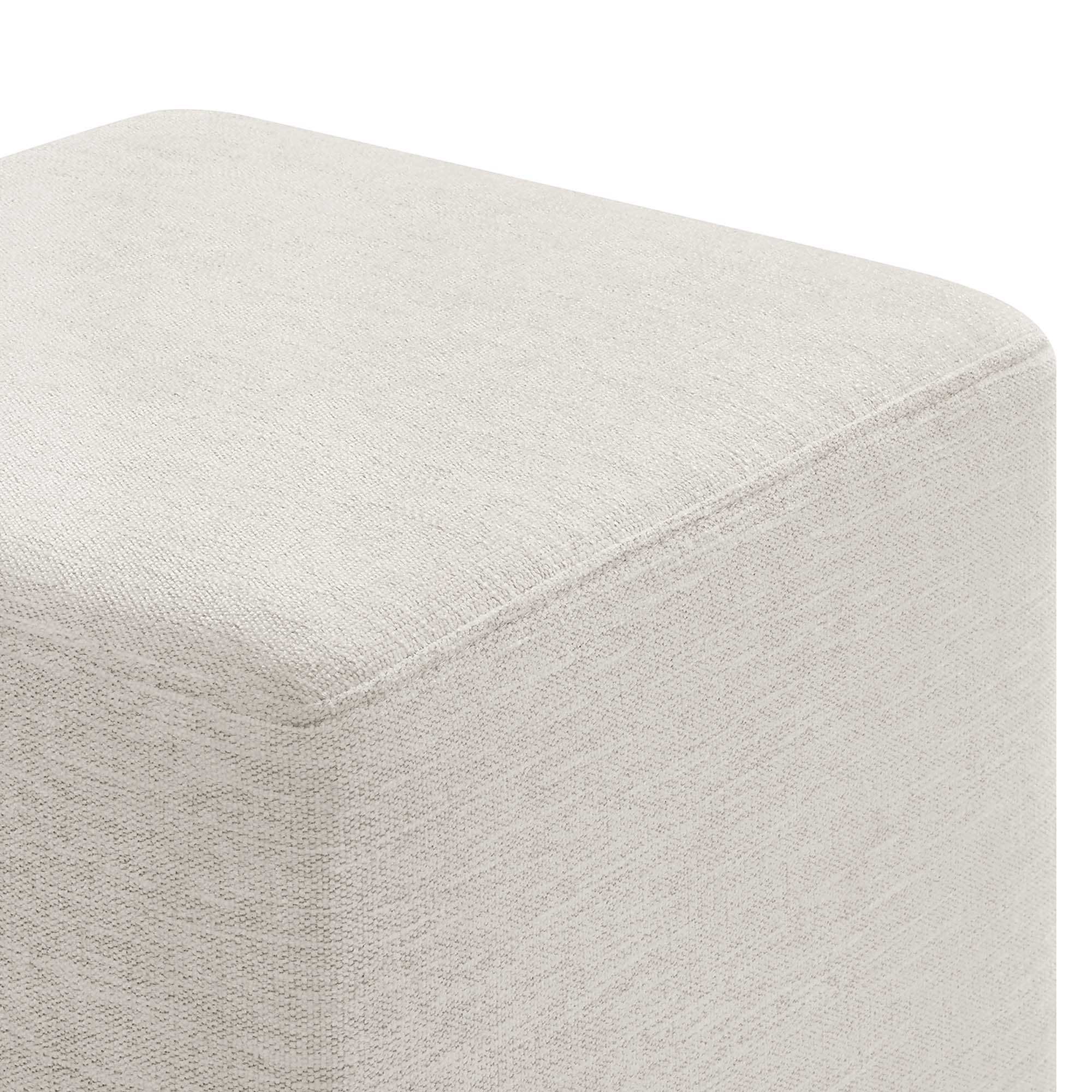 Callum 17" Square Woven Heathered Fabric Upholstered Ottoman by Modway - Best Buy Furniture