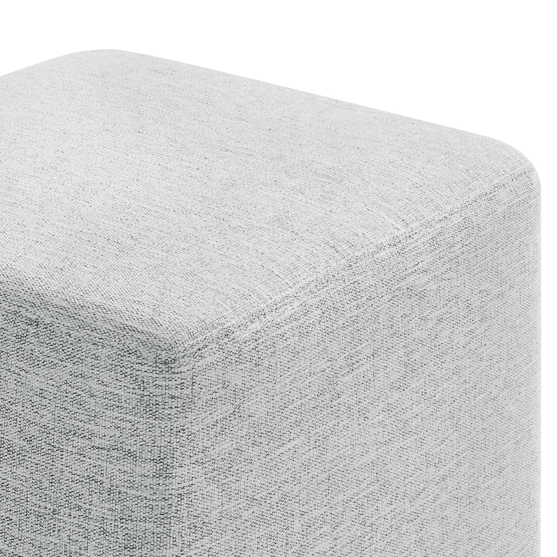 Callum 17" Square Woven Heathered Fabric Upholstered Ottoman by Modway - Best Buy Furniture
