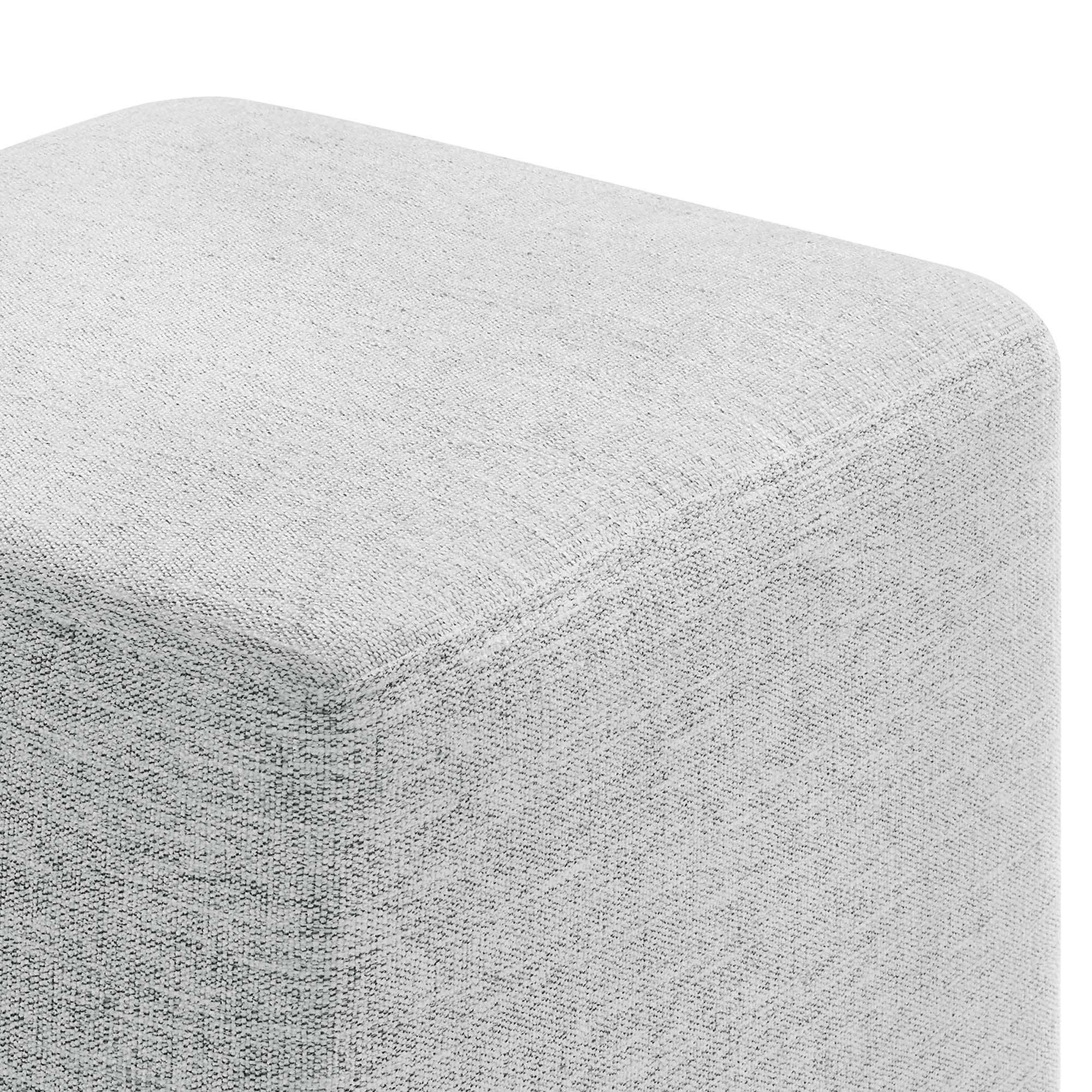 Callum 17" Square Woven Heathered Fabric Upholstered Ottoman by Modway - Best Buy Furniture