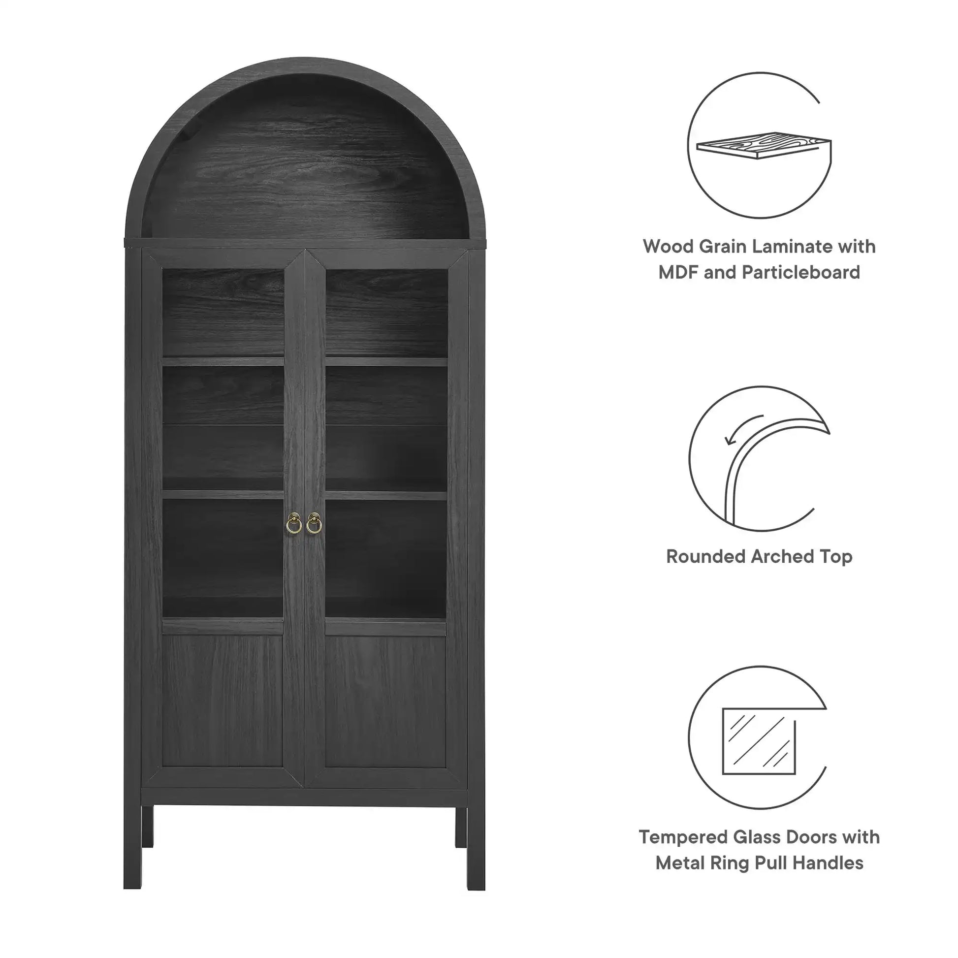 Tessa Tall Arched Storage Display Cabinet by Modway - Best Buy Furniture