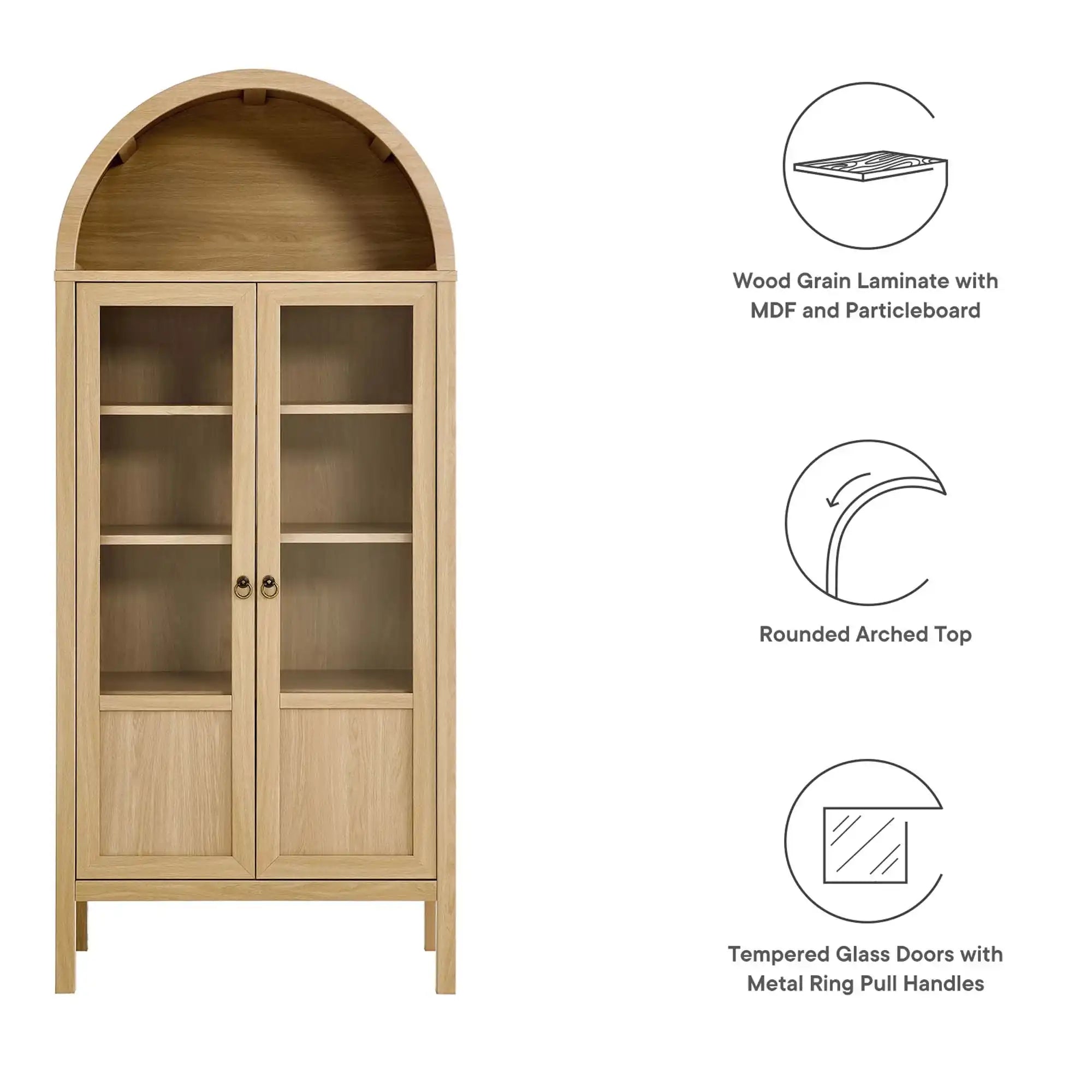 Tessa Tall Arched Storage Display Cabinet by Modway - Best Buy Furniture