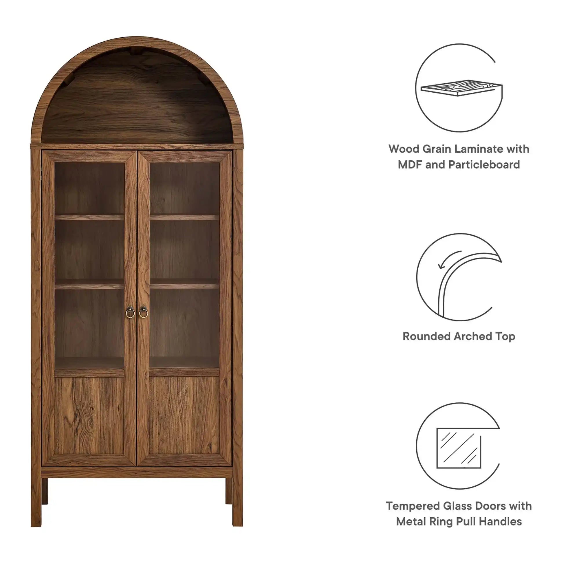 Tessa Tall Arched Storage Display Cabinet by Modway - Best Buy Furniture
