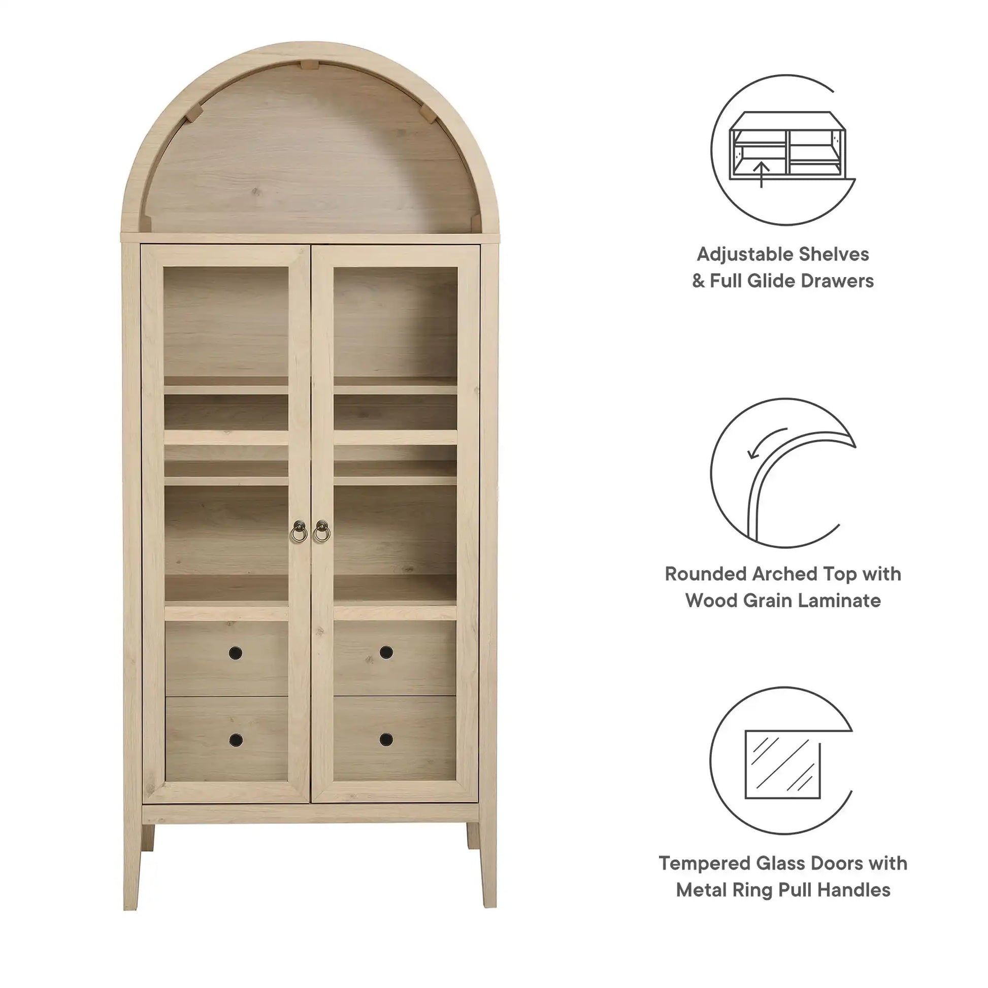 Nolan Tall Arched Storage Display Cabinet by Modway - Best Buy Furniture