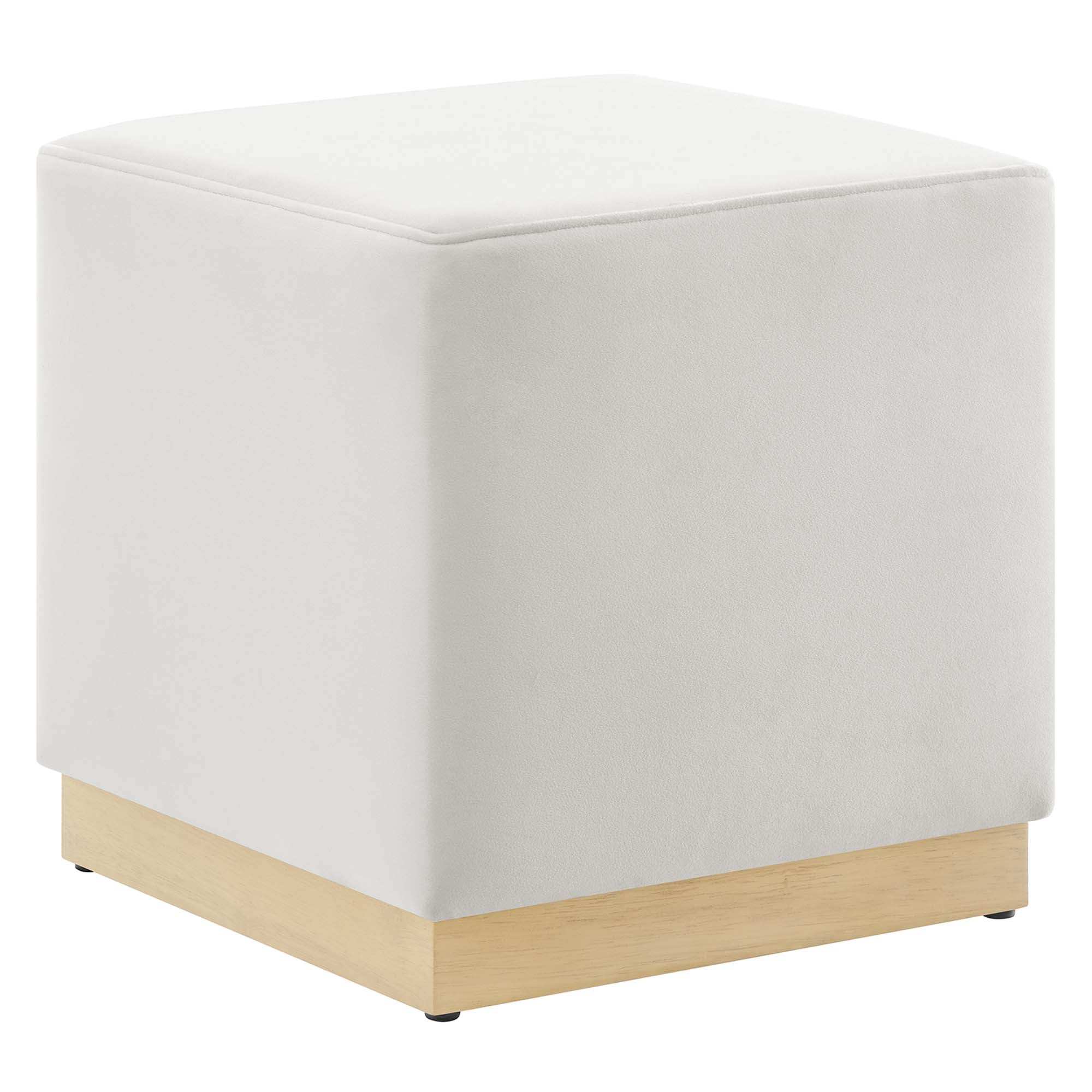 Tilden 17" Square Performance Velvet Upholstered Ottoman by Modway - Best Buy Furniture