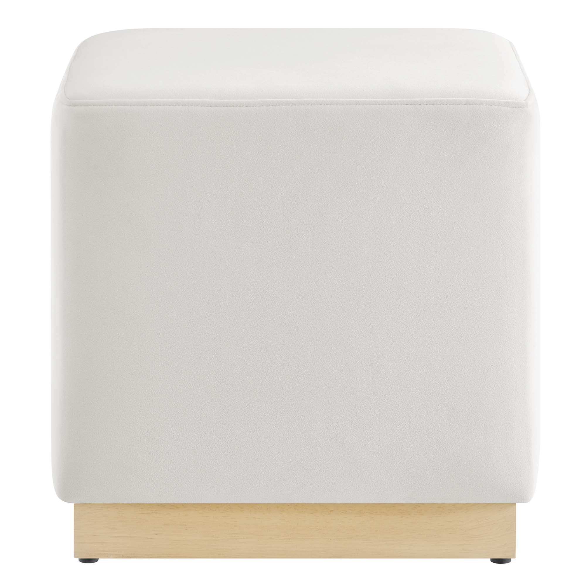 Tilden 17" Square Performance Velvet Upholstered Ottoman by Modway - Best Buy Furniture