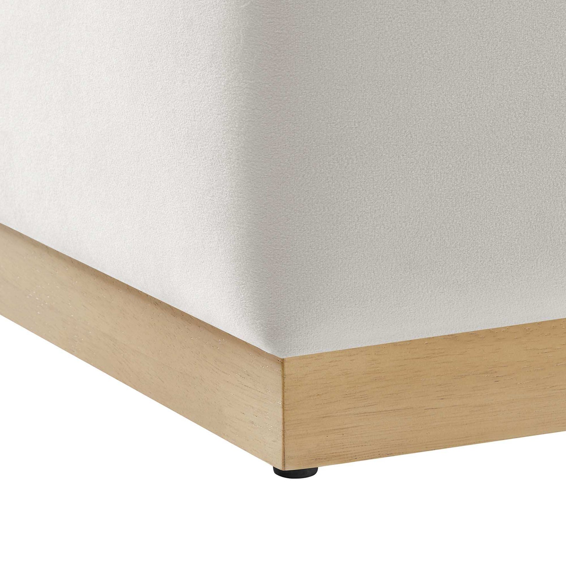 Tilden 17" Square Performance Velvet Upholstered Ottoman by Modway - Best Buy Furniture
