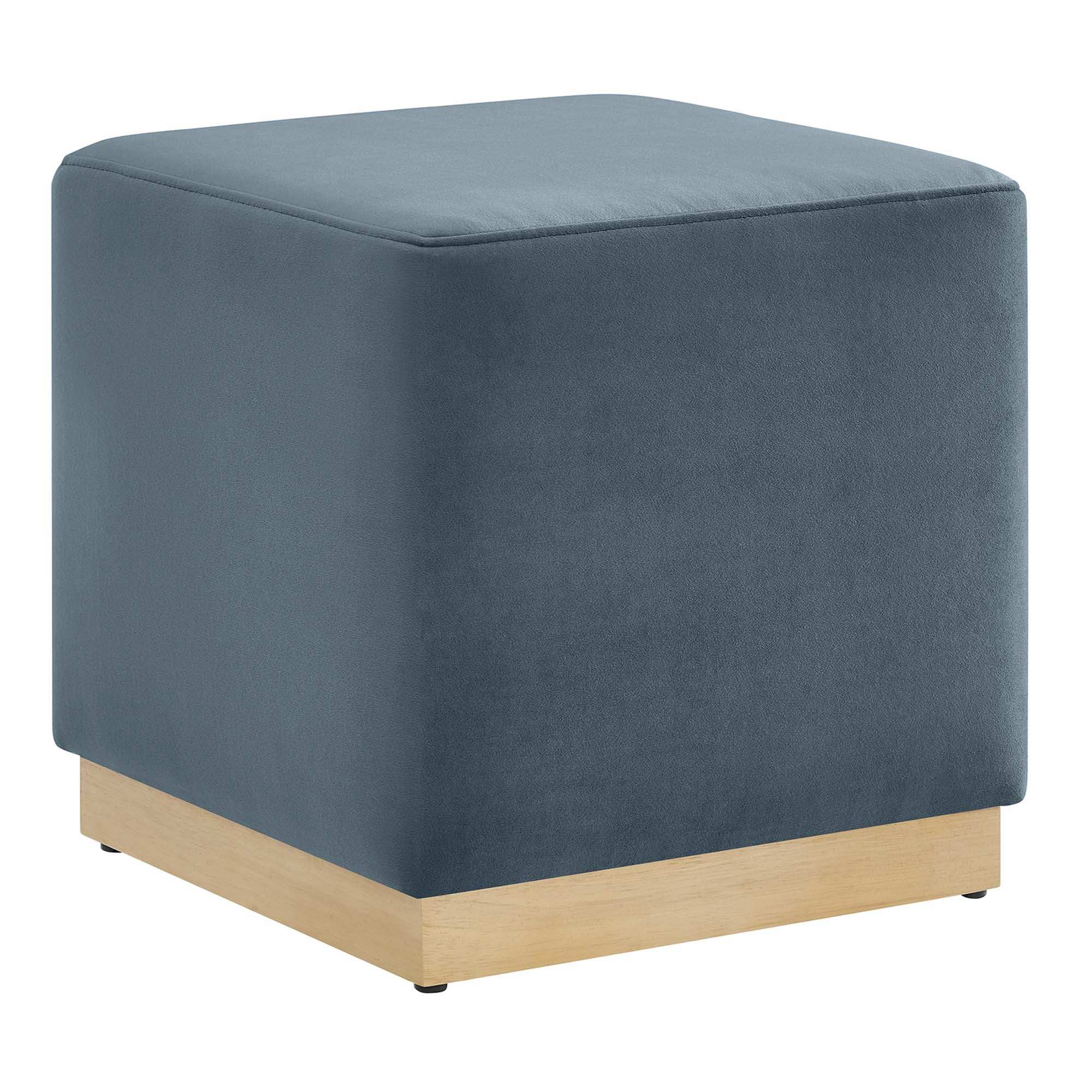 Tilden 17" Square Performance Velvet Upholstered Ottoman by Modway - Best Buy Furniture