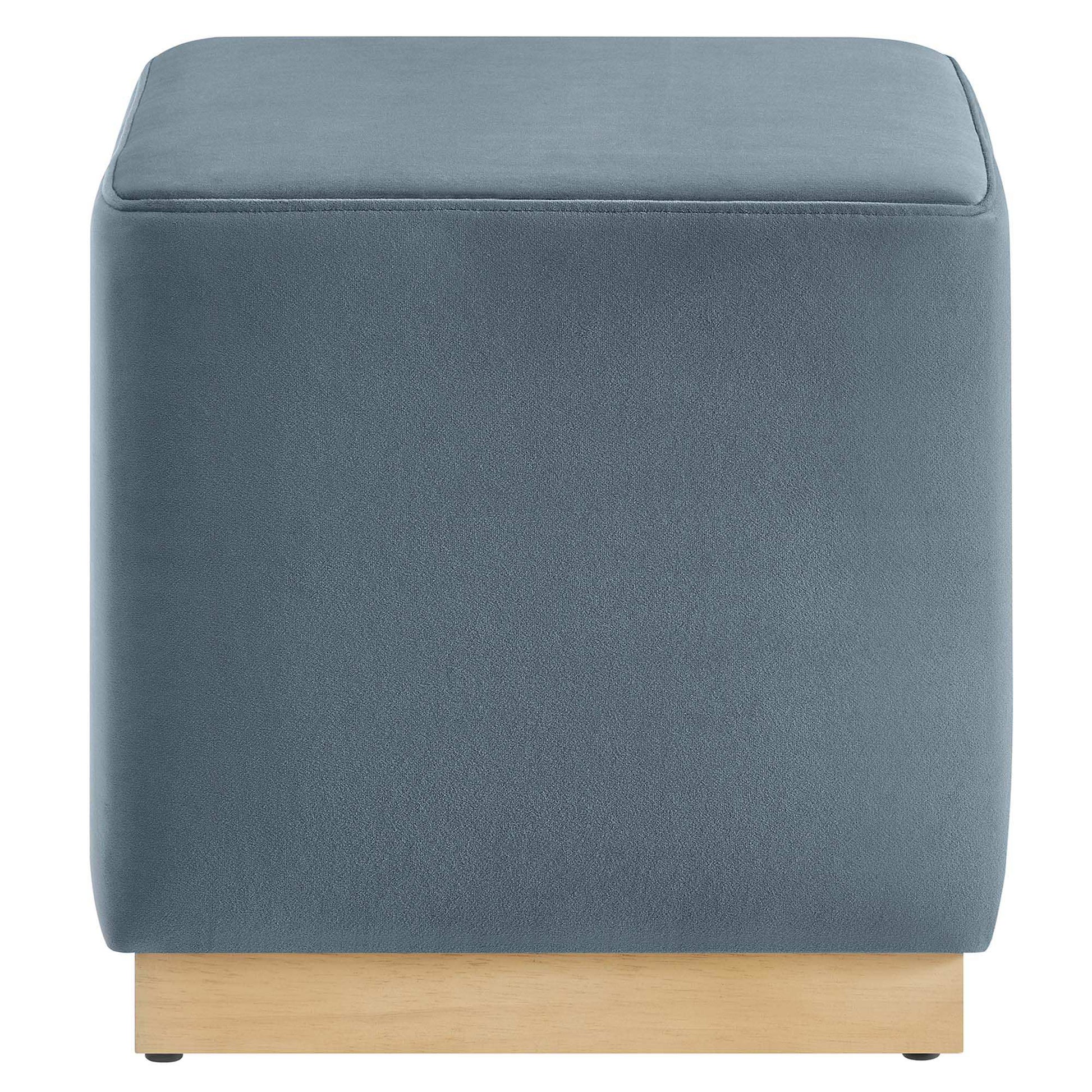Tilden 17" Square Performance Velvet Upholstered Ottoman by Modway - Best Buy Furniture