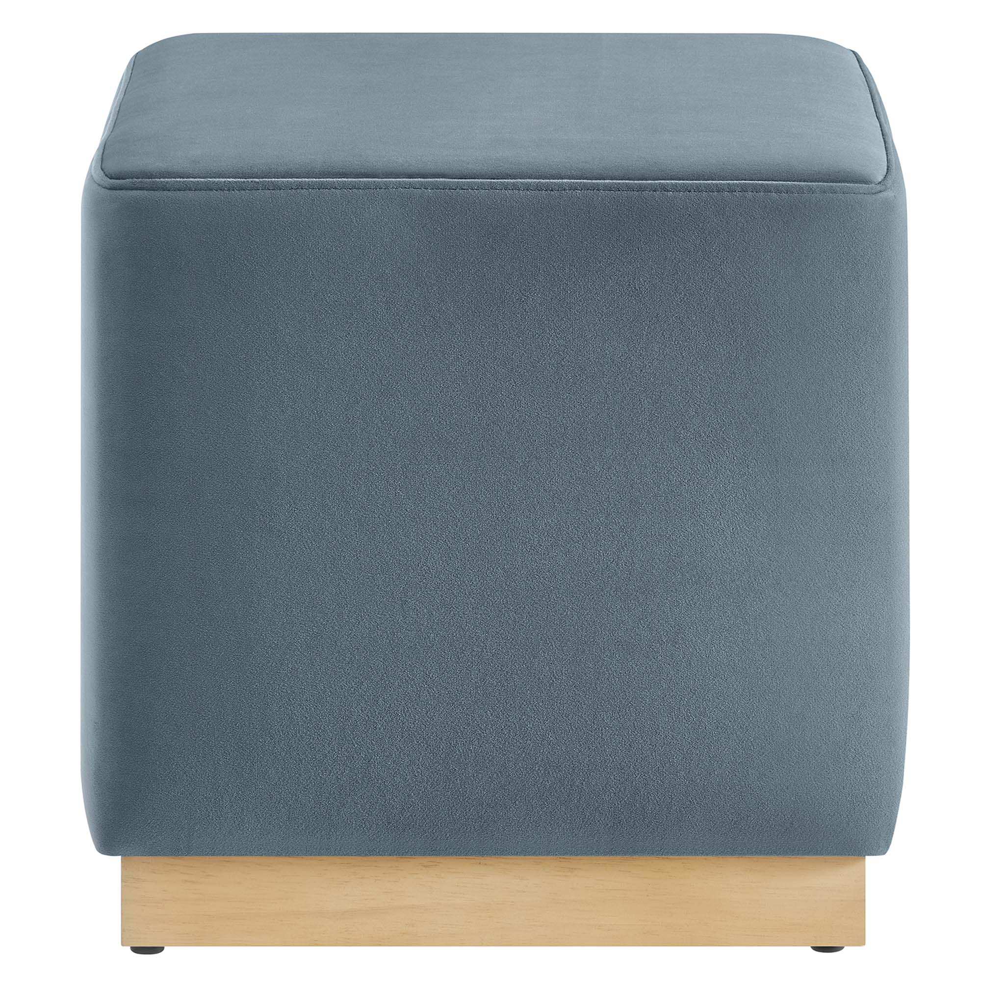 Tilden 17" Square Performance Velvet Upholstered Ottoman by Modway - Best Buy Furniture