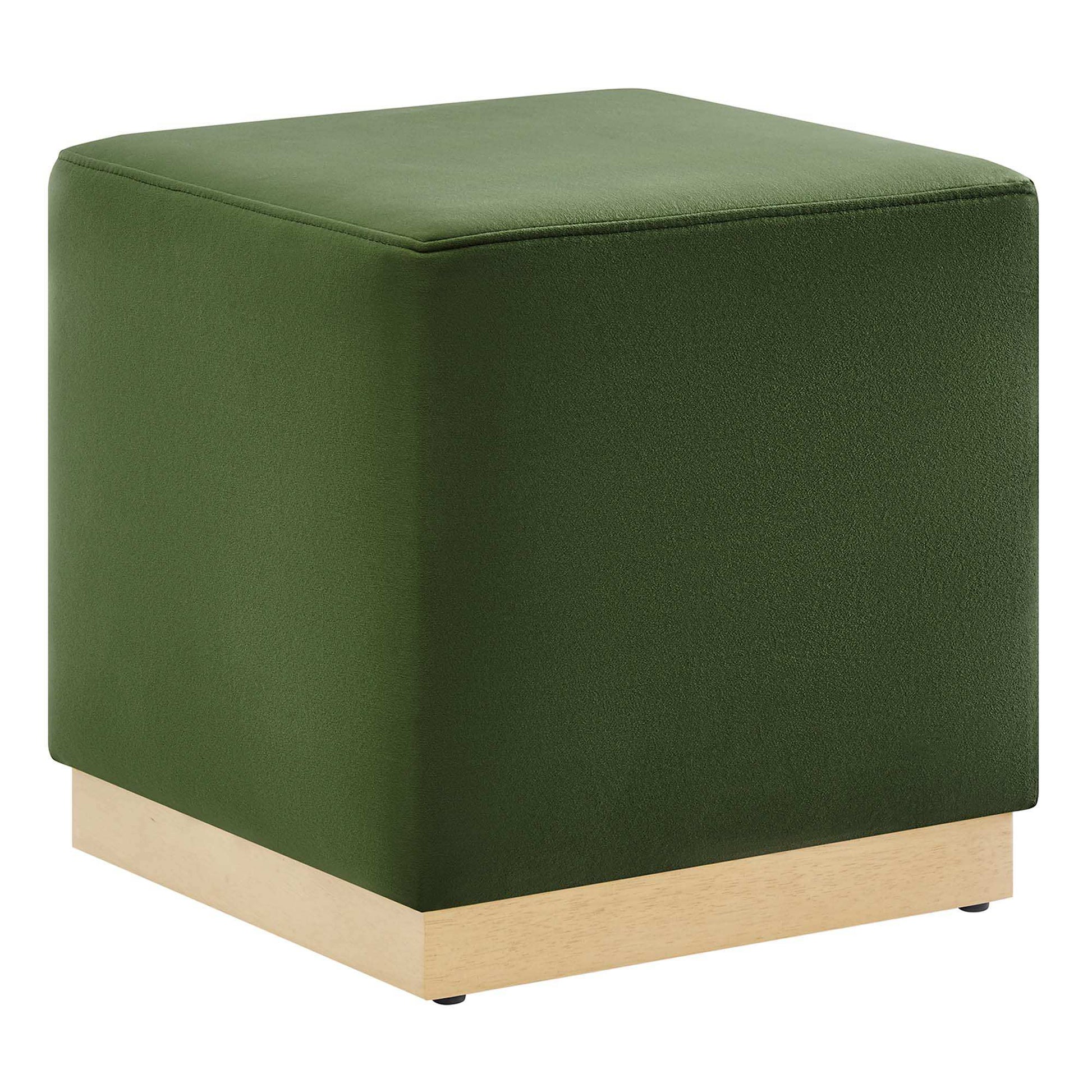 Tilden 17" Square Performance Velvet Upholstered Ottoman by Modway - Best Buy Furniture