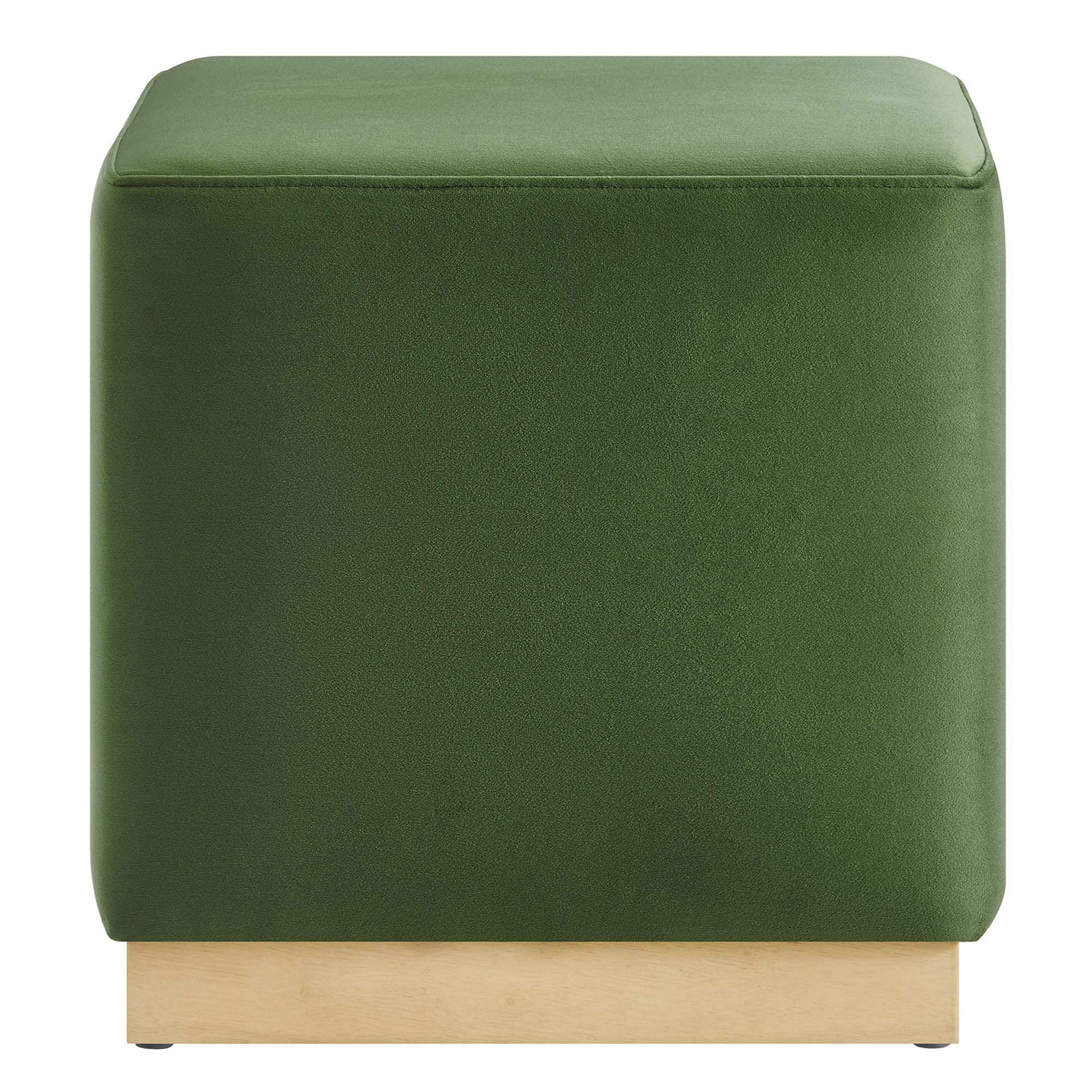 Tilden 17" Square Performance Velvet Upholstered Ottoman by Modway - Best Buy Furniture