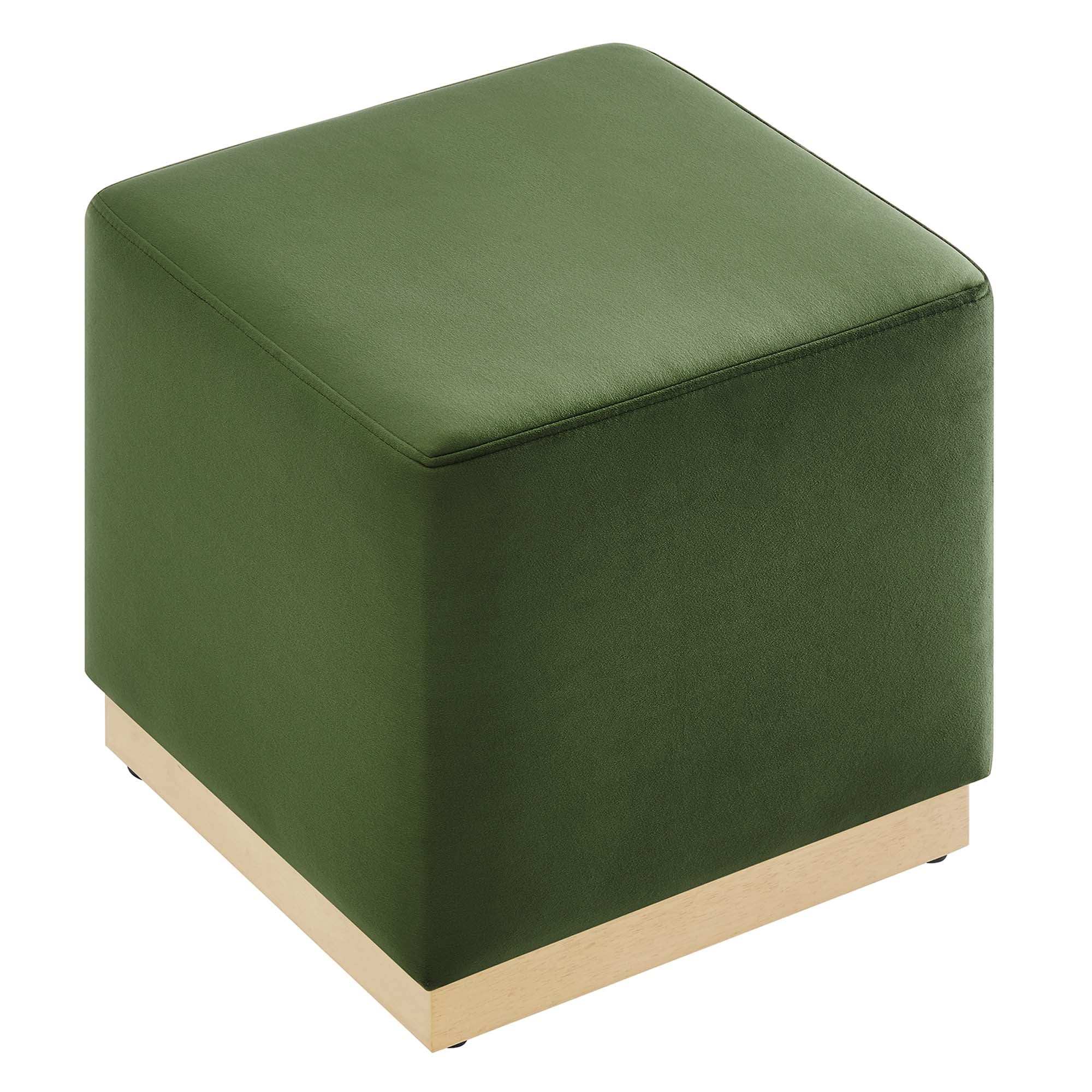 Tilden 17" Square Performance Velvet Upholstered Ottoman by Modway - Best Buy Furniture