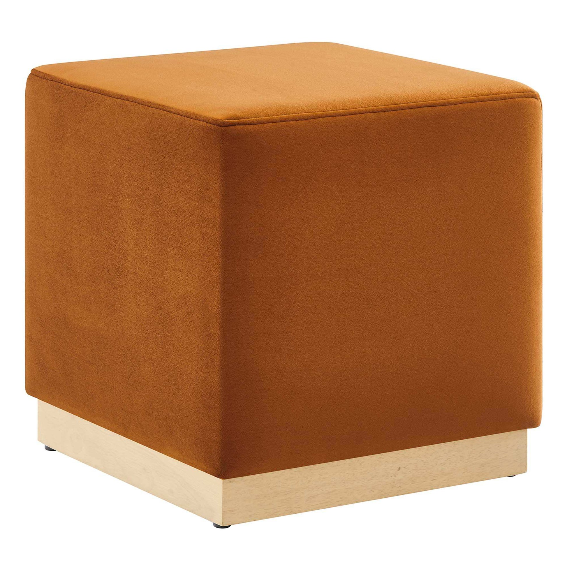Tilden 17" Square Performance Velvet Upholstered Ottoman by Modway - Best Buy Furniture