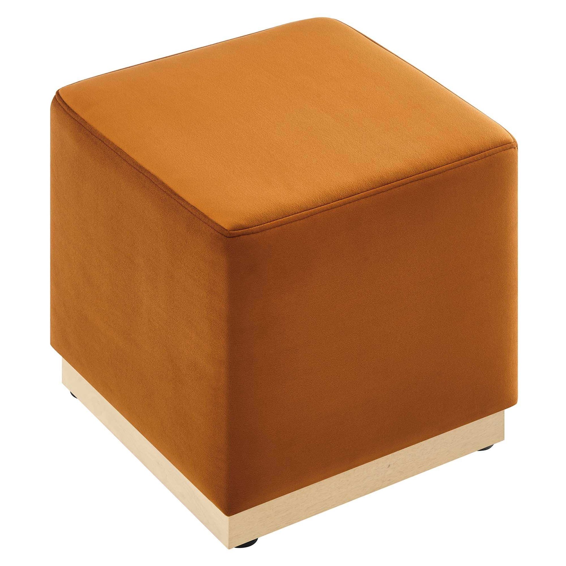 Tilden 17" Square Performance Velvet Upholstered Ottoman by Modway - Best Buy Furniture