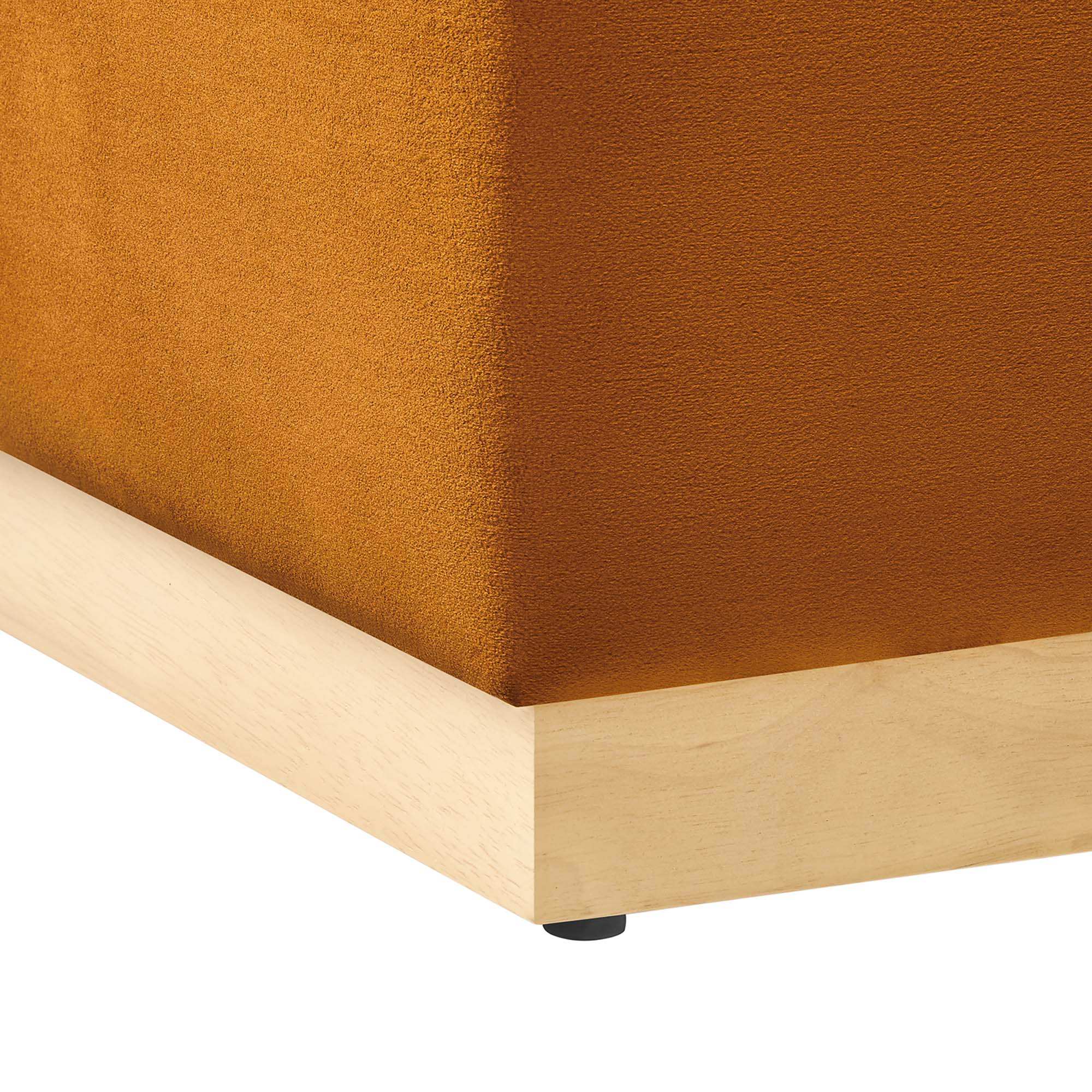 Tilden 17" Square Performance Velvet Upholstered Ottoman by Modway - Best Buy Furniture