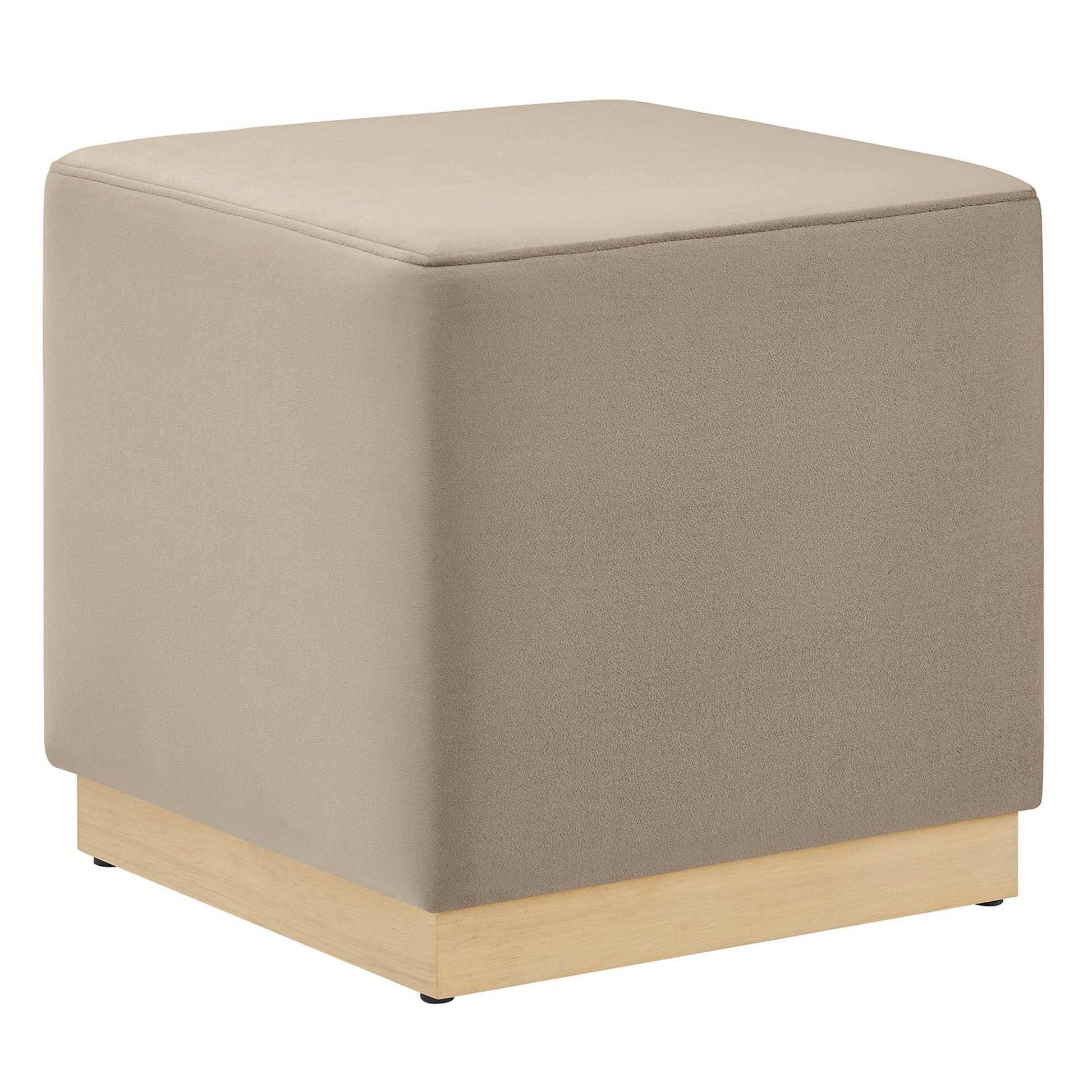 Tilden 17" Square Performance Velvet Upholstered Ottoman by Modway - Best Buy Furniture