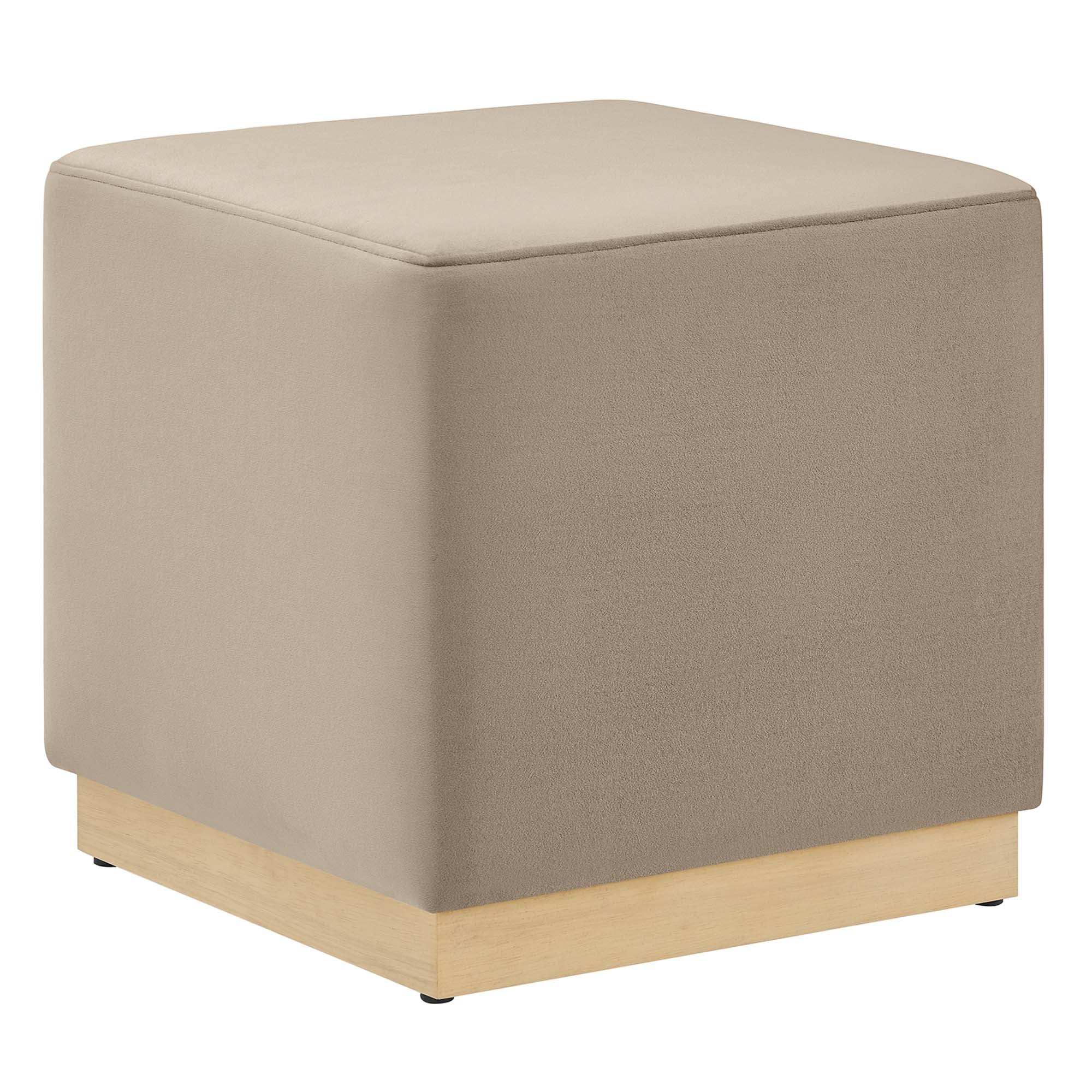 Tilden 17" Square Performance Velvet Upholstered Ottoman by Modway - Best Buy Furniture