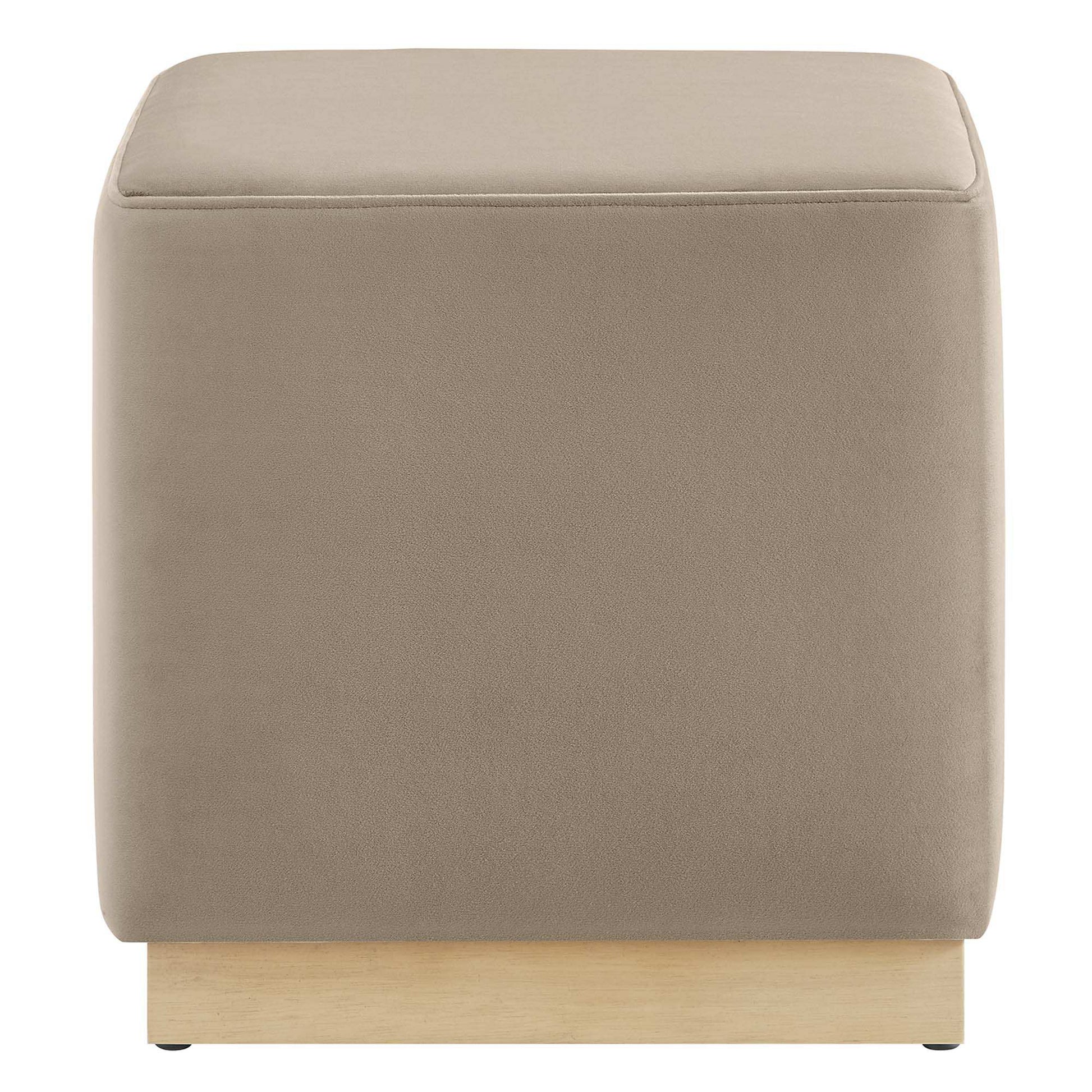 Tilden 17" Square Performance Velvet Upholstered Ottoman by Modway - Best Buy Furniture