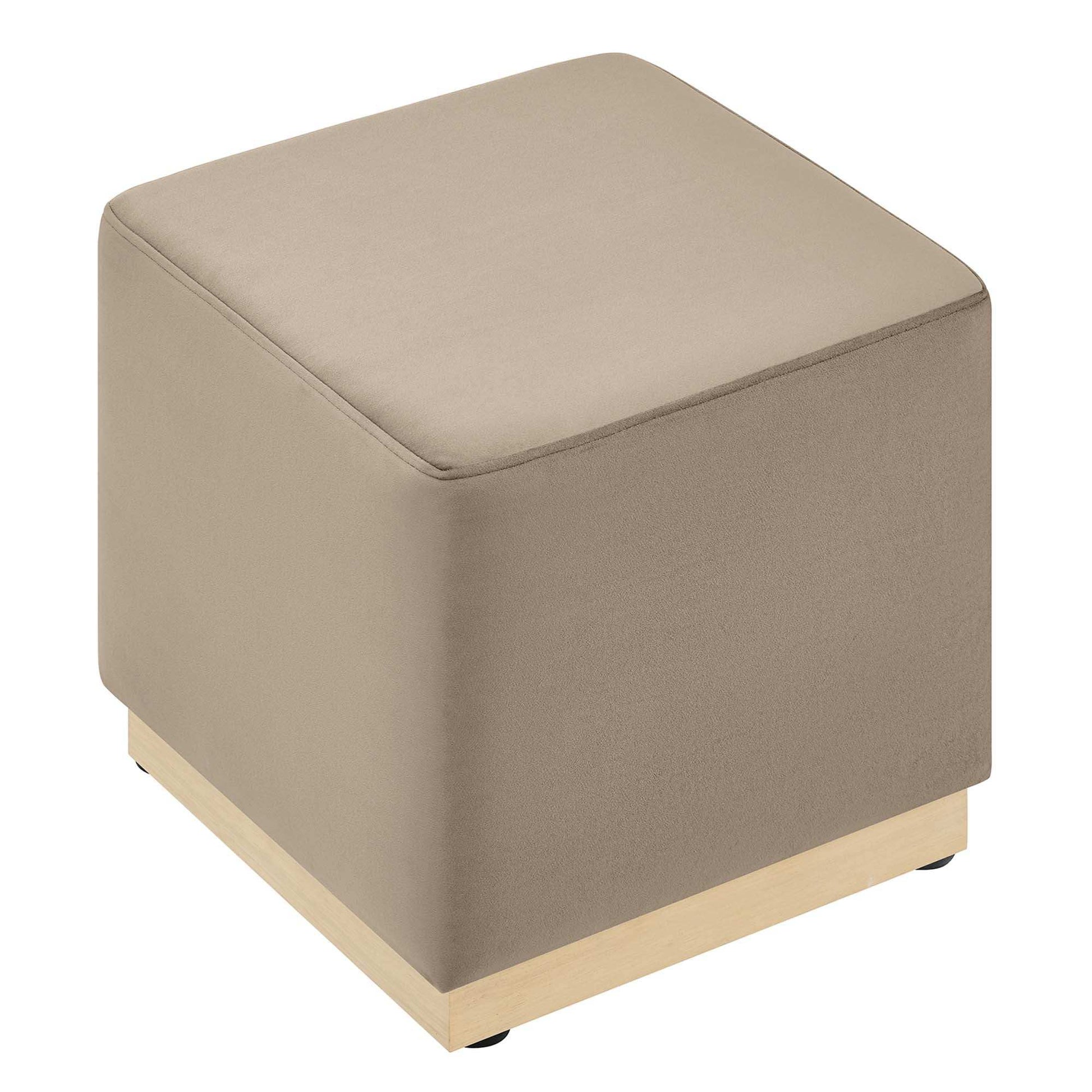 Tilden 17" Square Performance Velvet Upholstered Ottoman by Modway - Best Buy Furniture