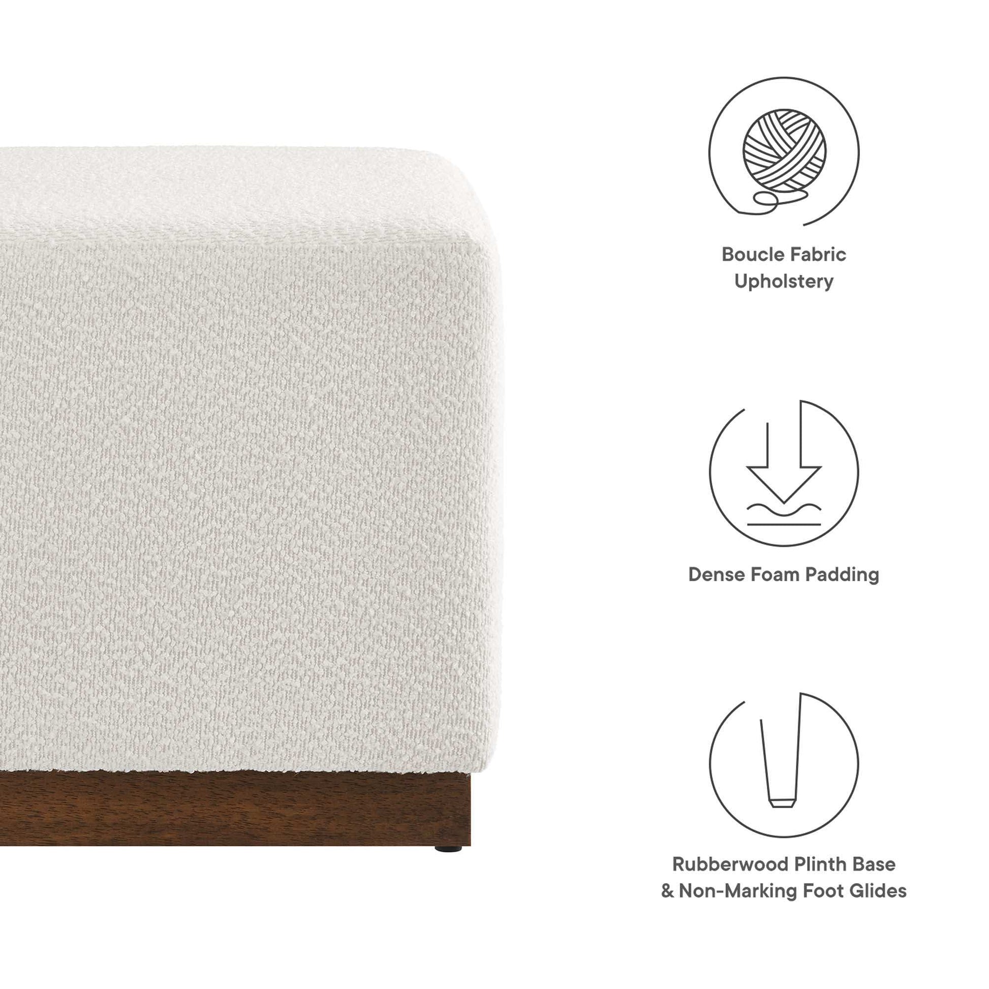 Tilden 17" Square Boucle Upholstered Ottoman by Modway - Best Buy Furniture