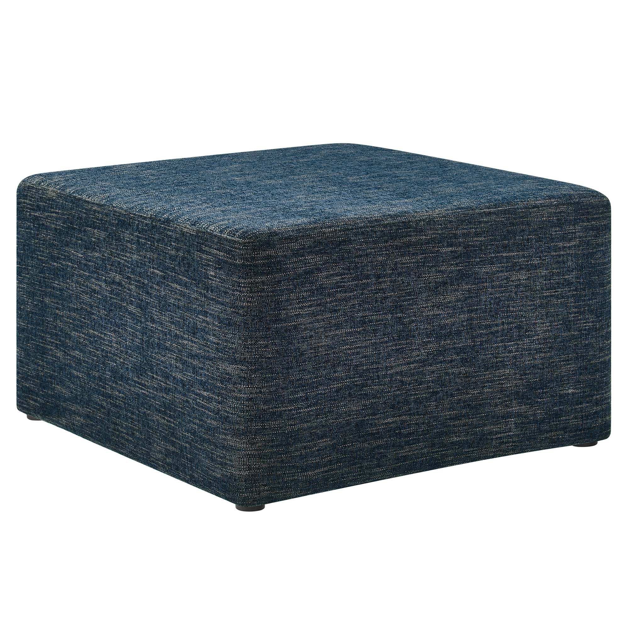 Callum Large 28" Square Woven Heathered Fabric Upholstered Ottoman by Modway - Best Buy Furniture
