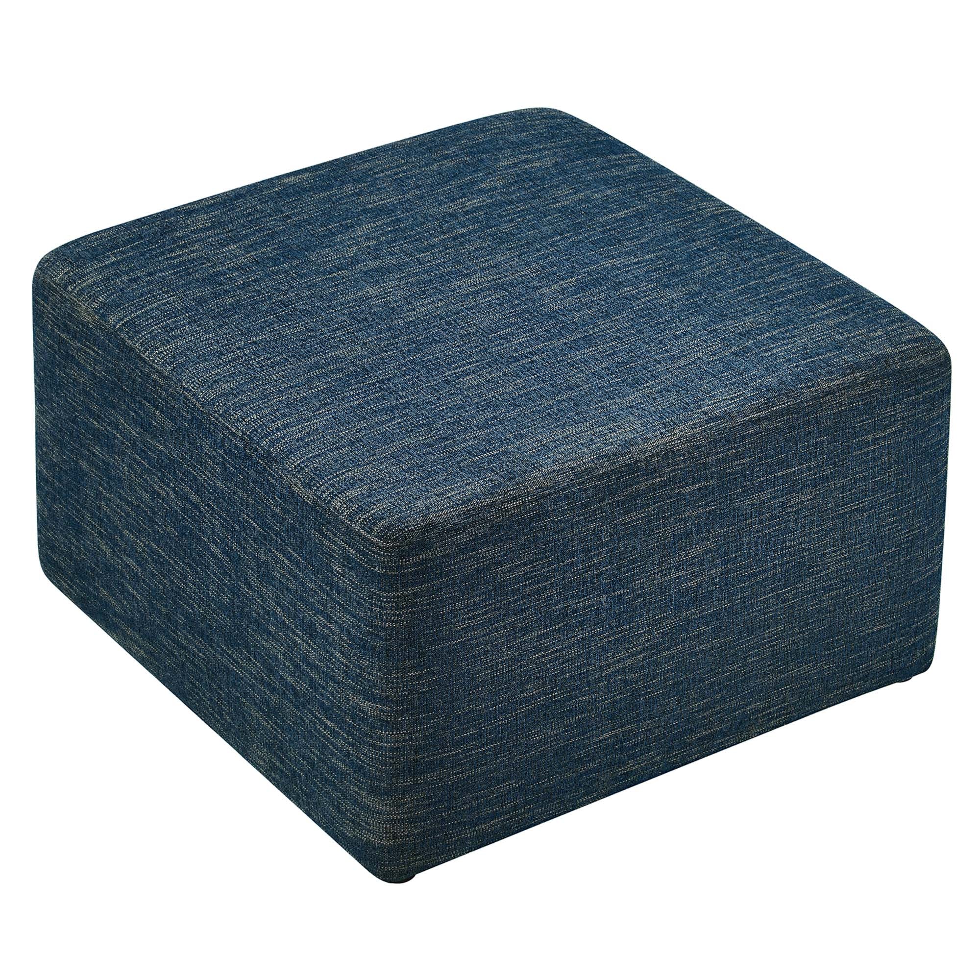 Callum Large 28" Square Woven Heathered Fabric Upholstered Ottoman by Modway - Best Buy Furniture